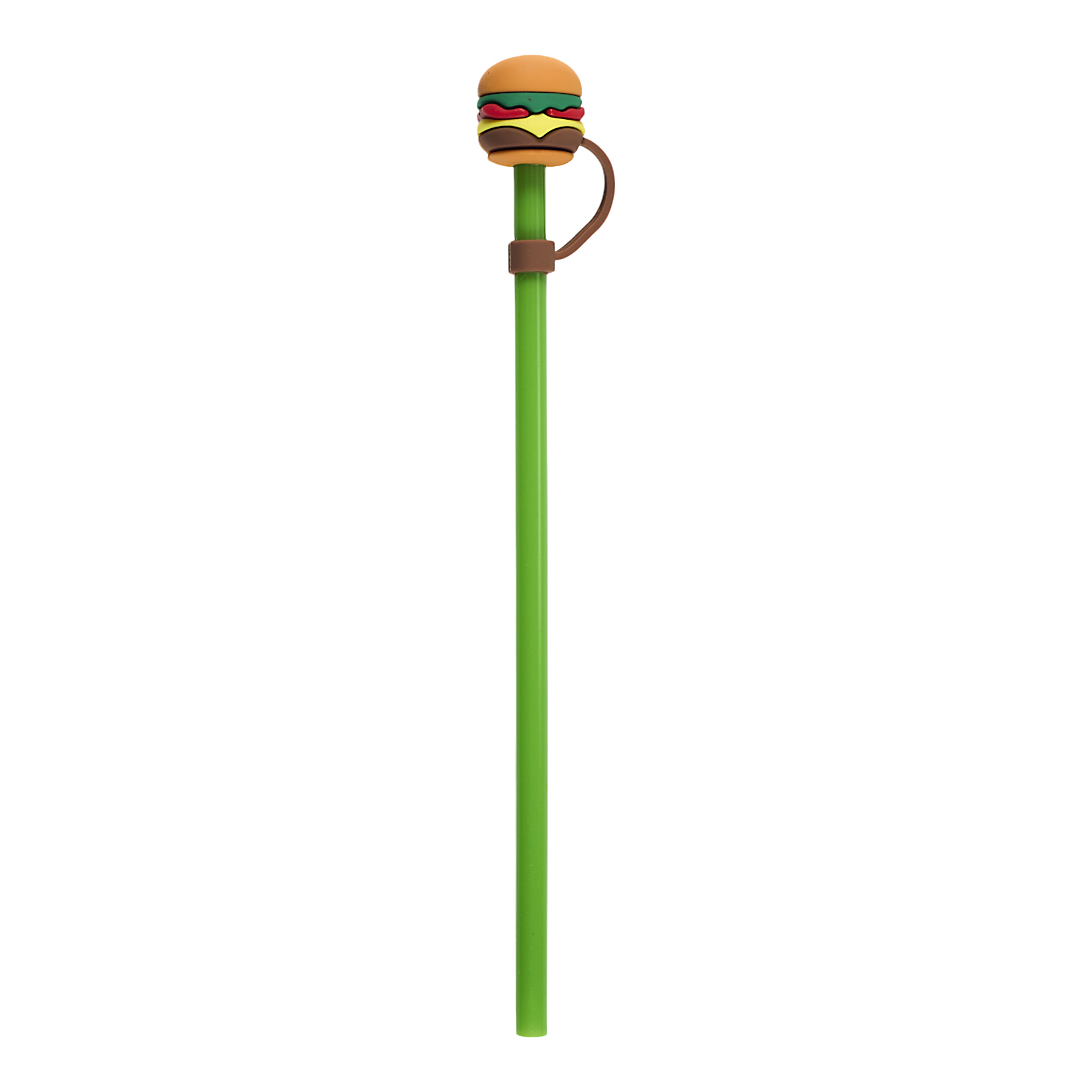 PAILLES AVEC EMBOUT FAST FOOD X4