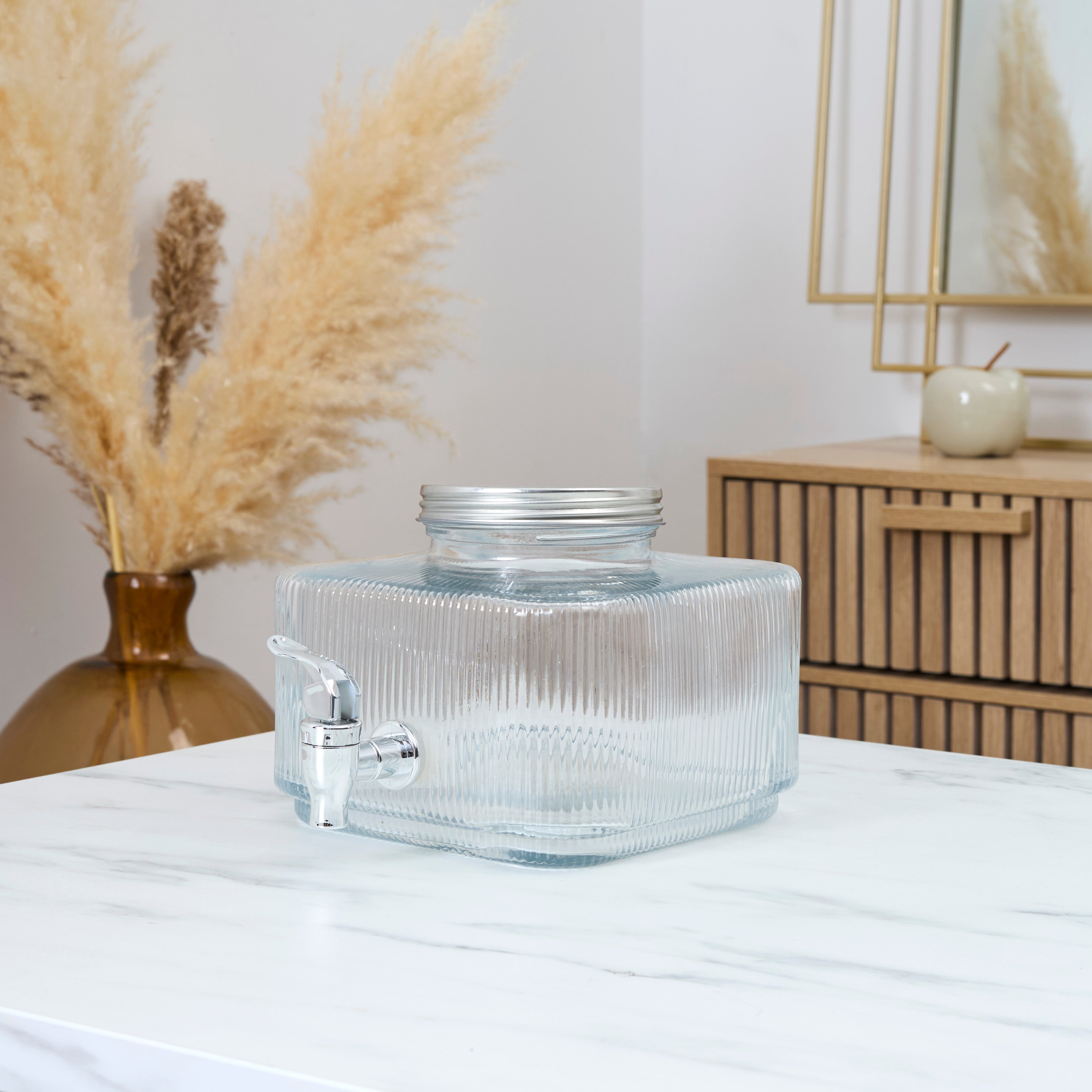 FONTAINE STRIEE CARRE 3L VERRE
