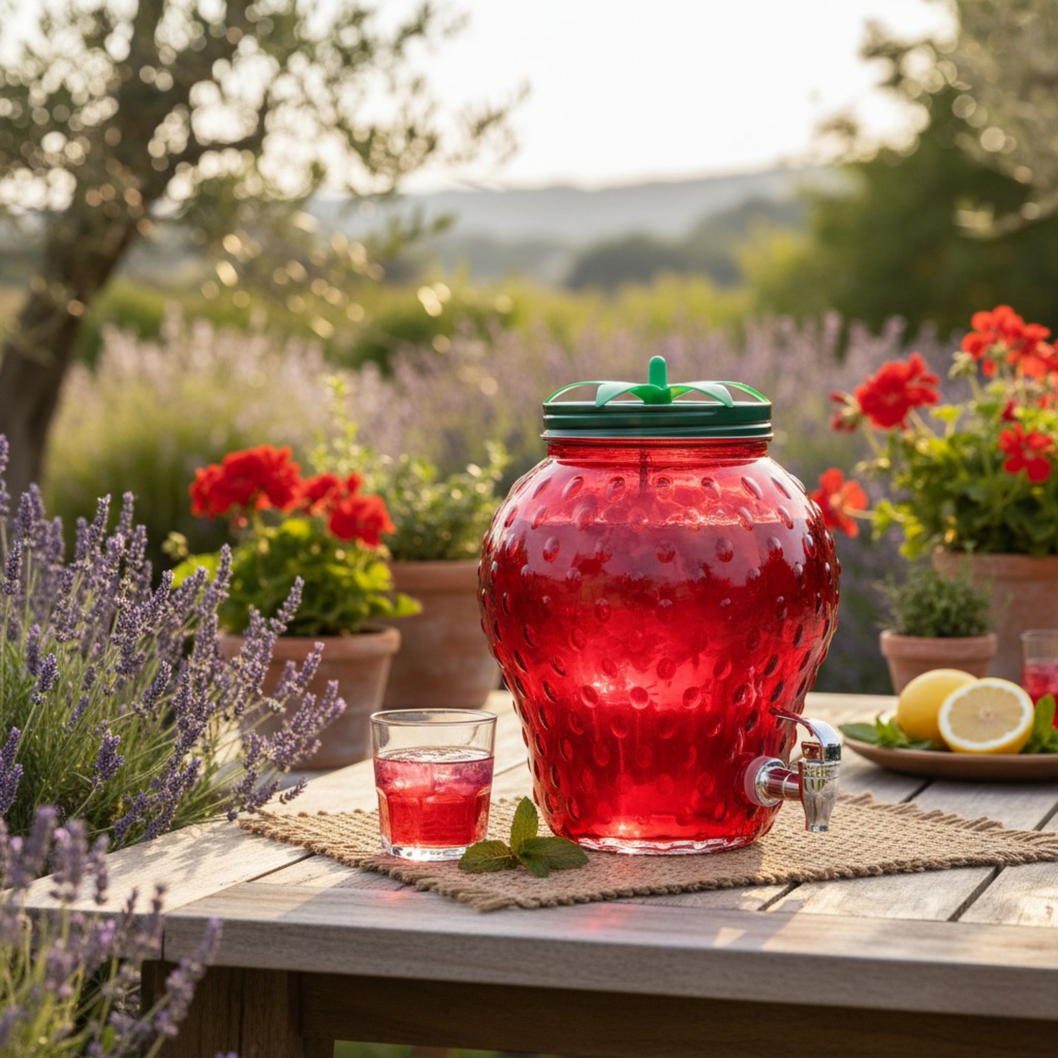 FONTAINE FORME DE FRAISE 4L