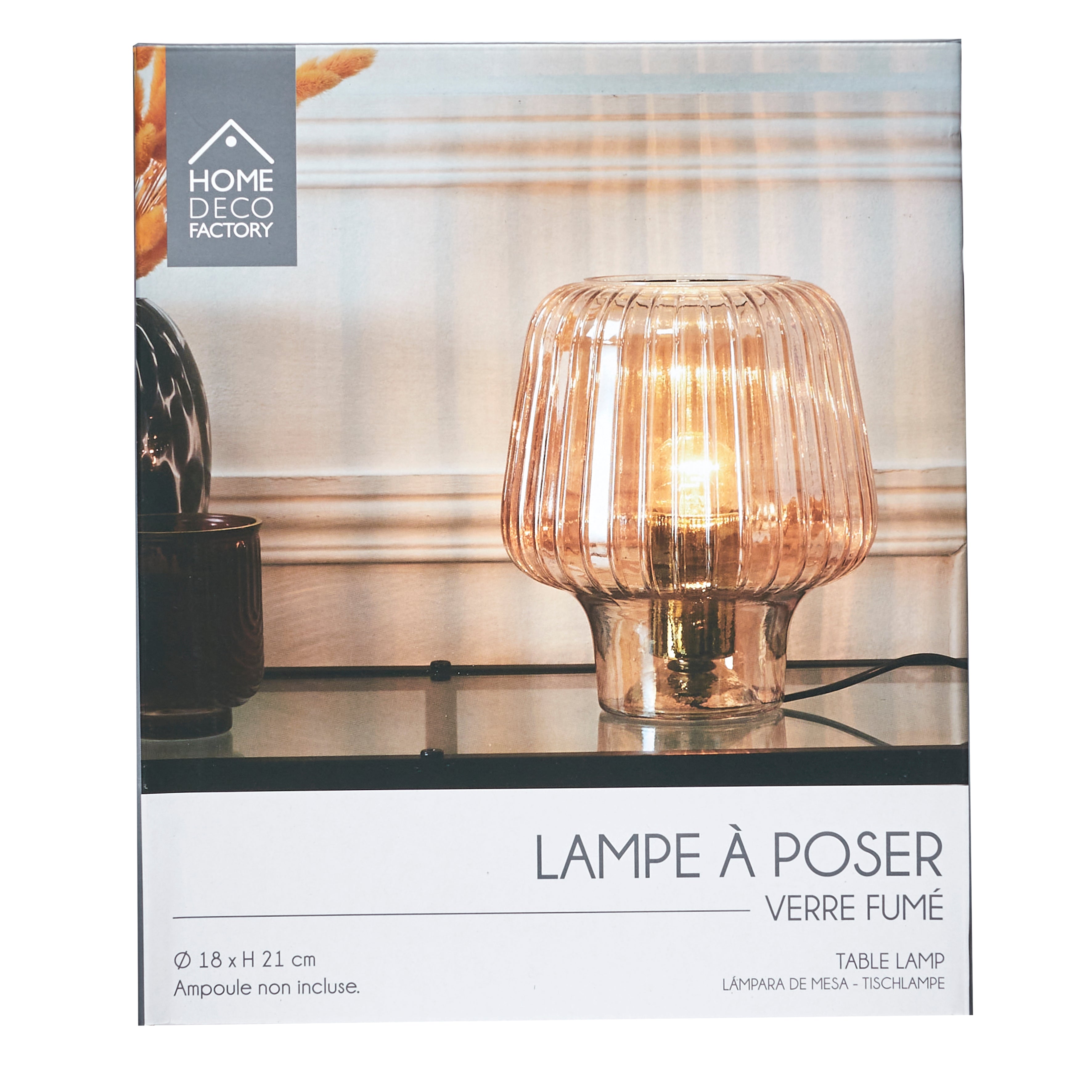 LAMPE A POSER VERRE FUME