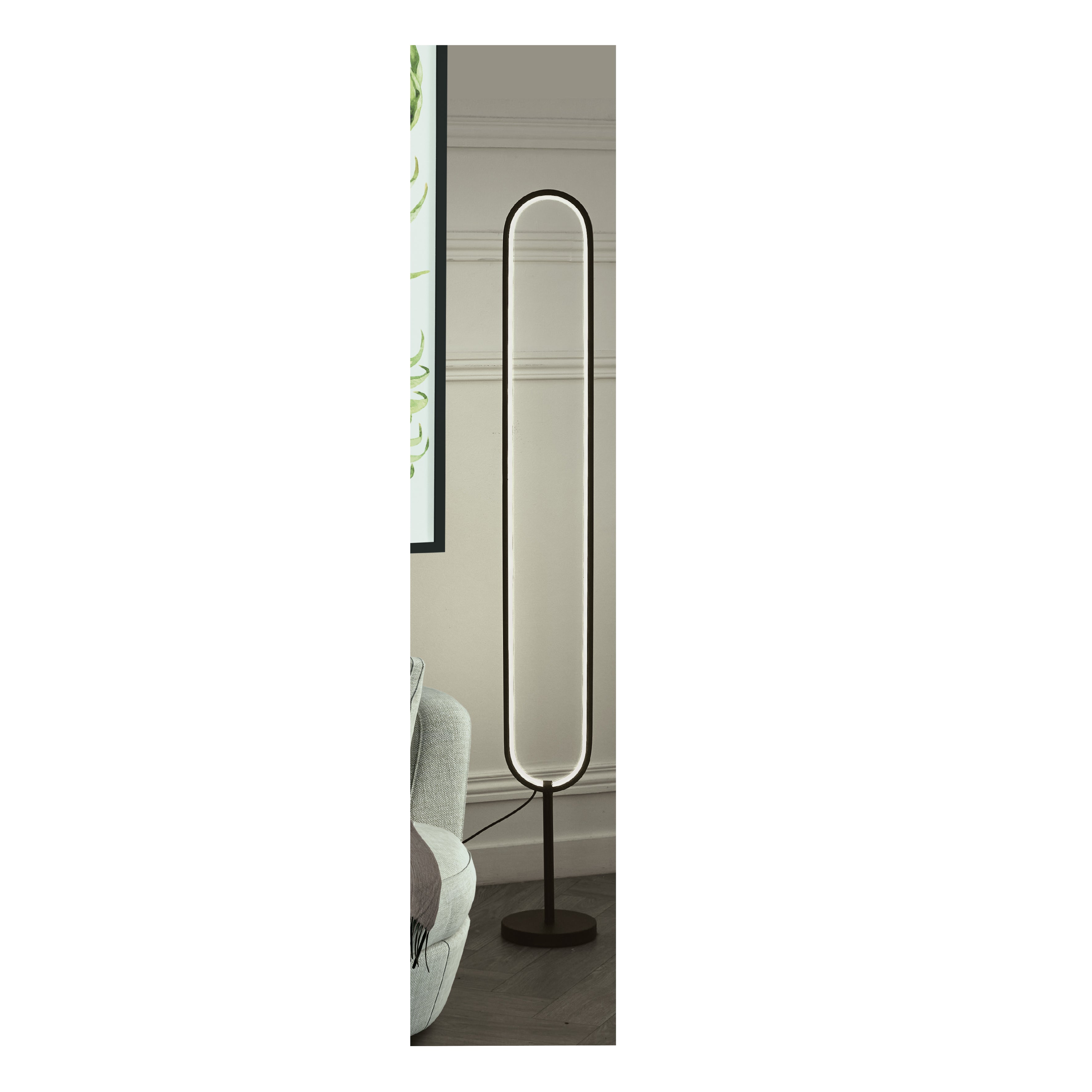 LAMPE LED OVALE SUR PIED 120CM
