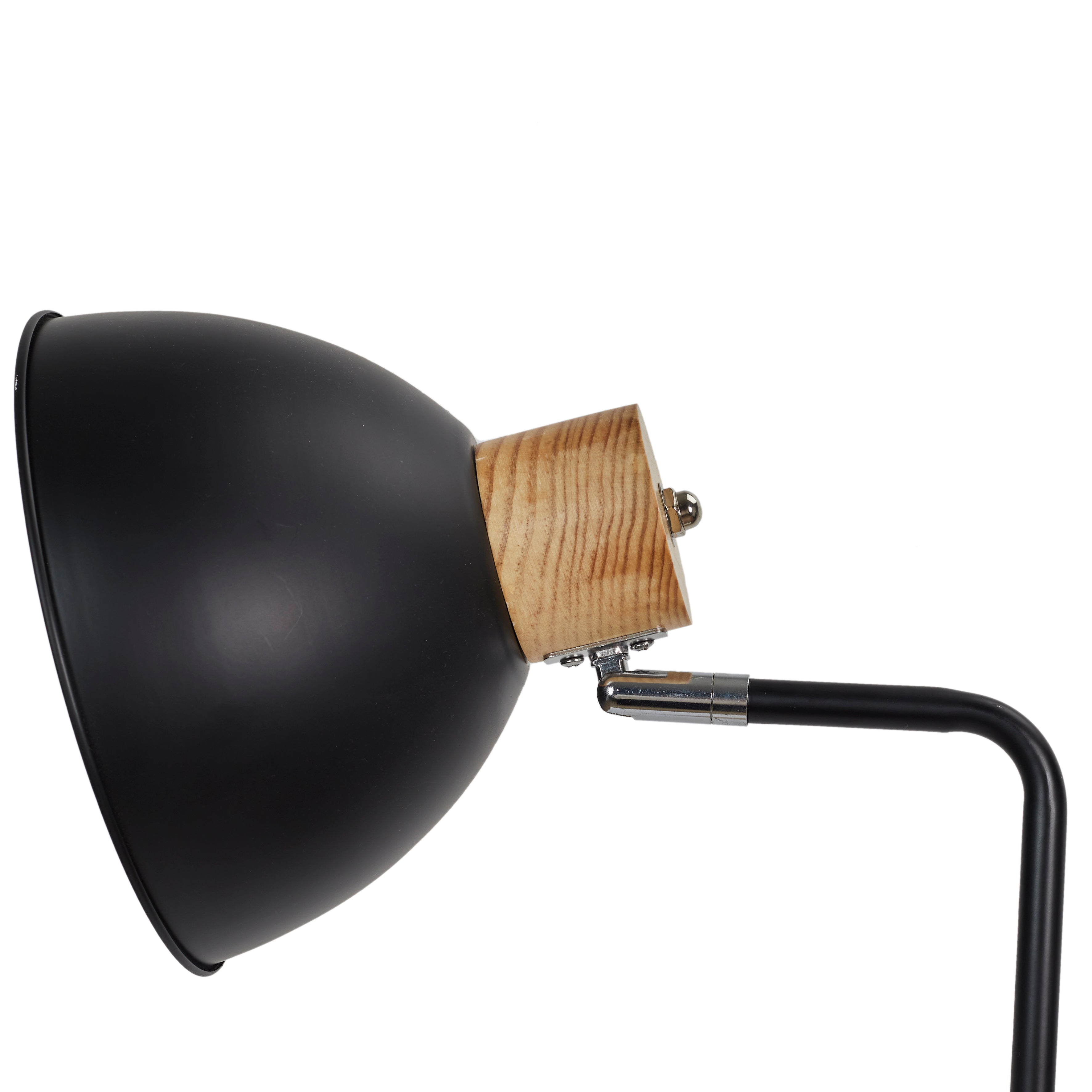 LAMPADAIRE METAL NOIRE BOIS