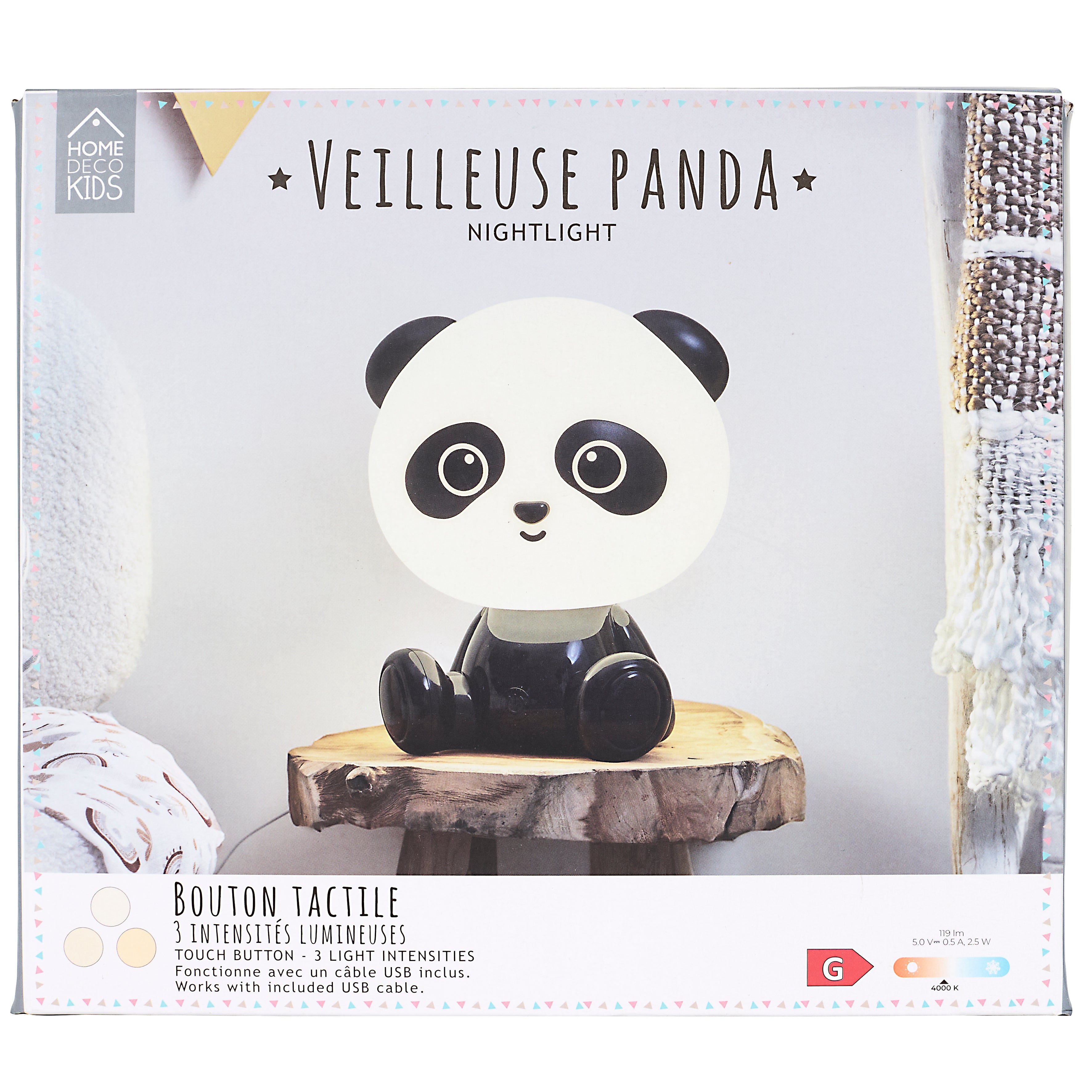 LAMPE VEILLEUSE PANDA USB