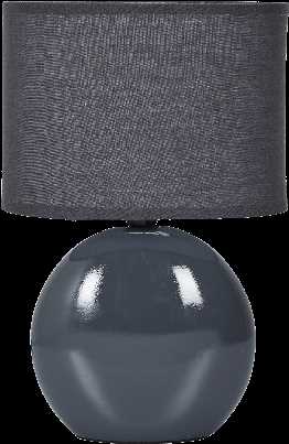 LAMPE CERAMIQUE OVALE GRIS ANTRACITE H30CM