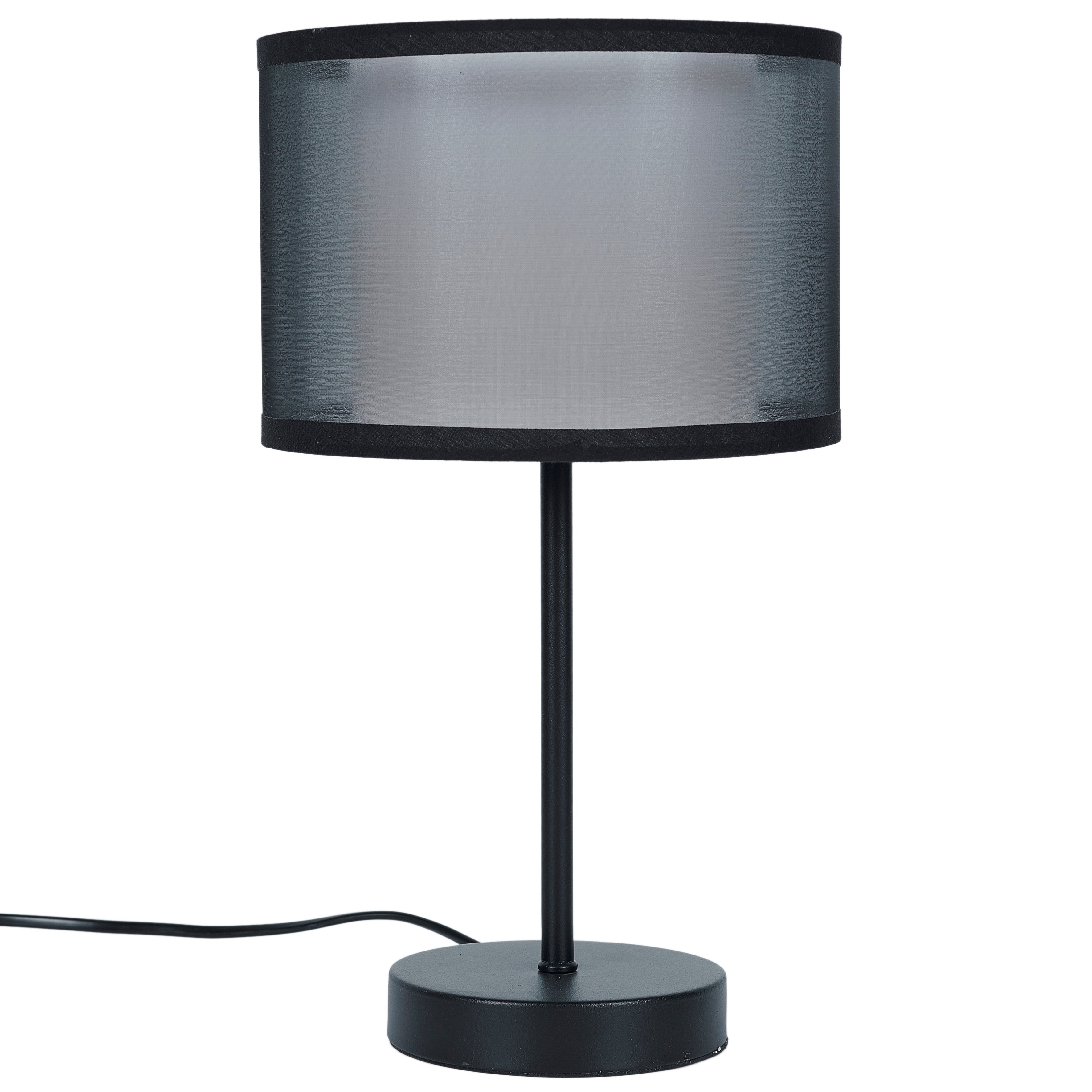 LAMPE DE TABLE DOUBLE ABATJOUR NOIR