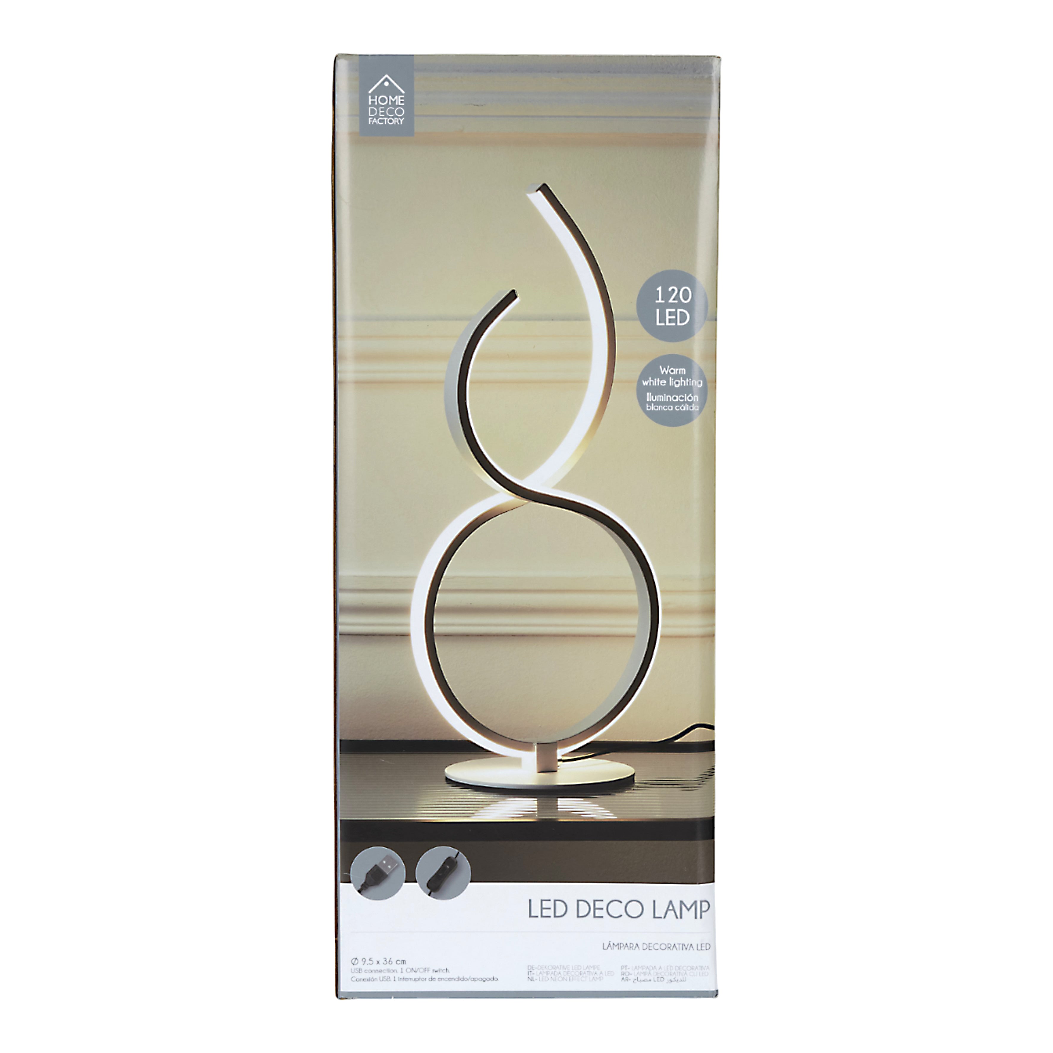 LAMPE LED DESIGN BLANC