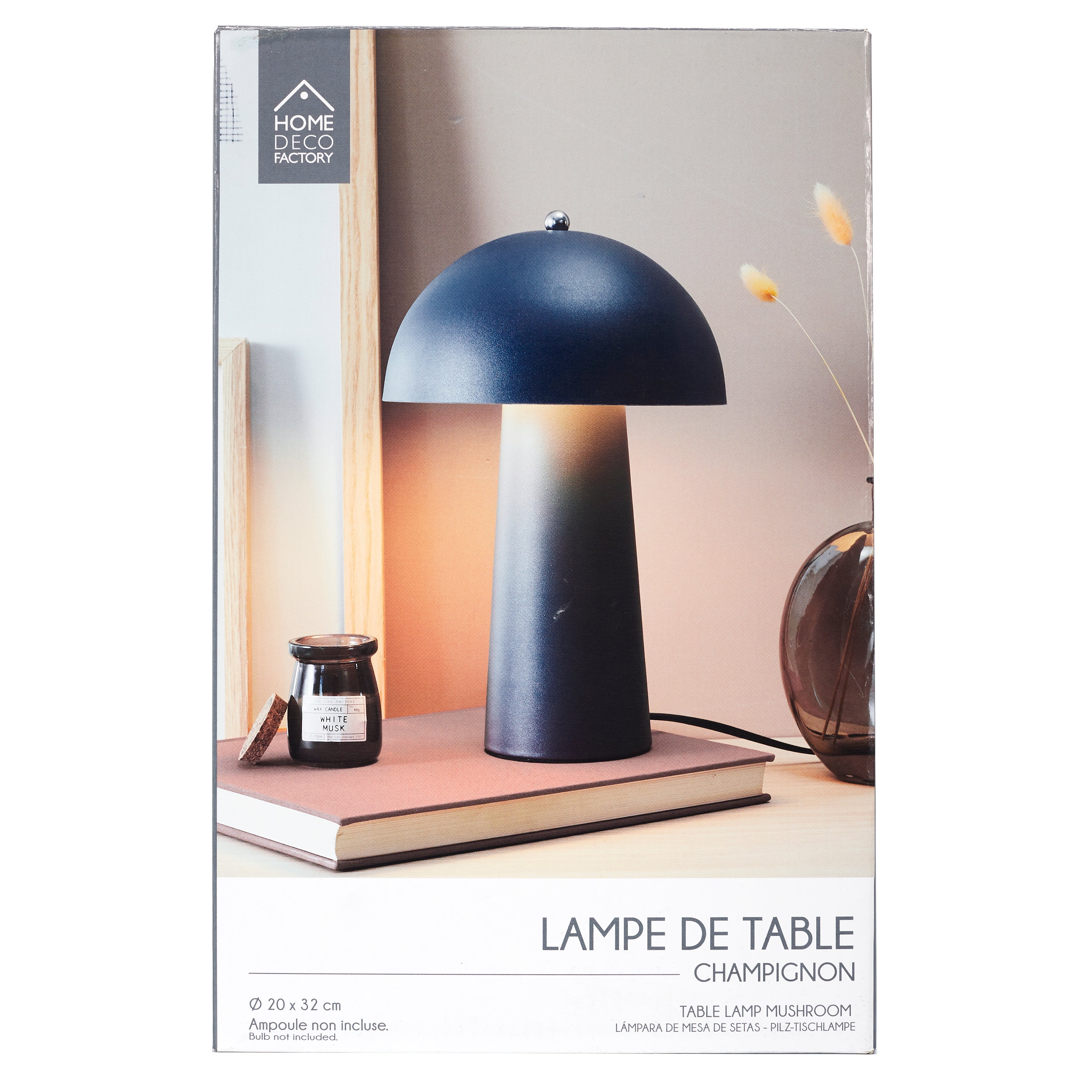 LAMPE DE TABLE CHAMPIGNON GRIS