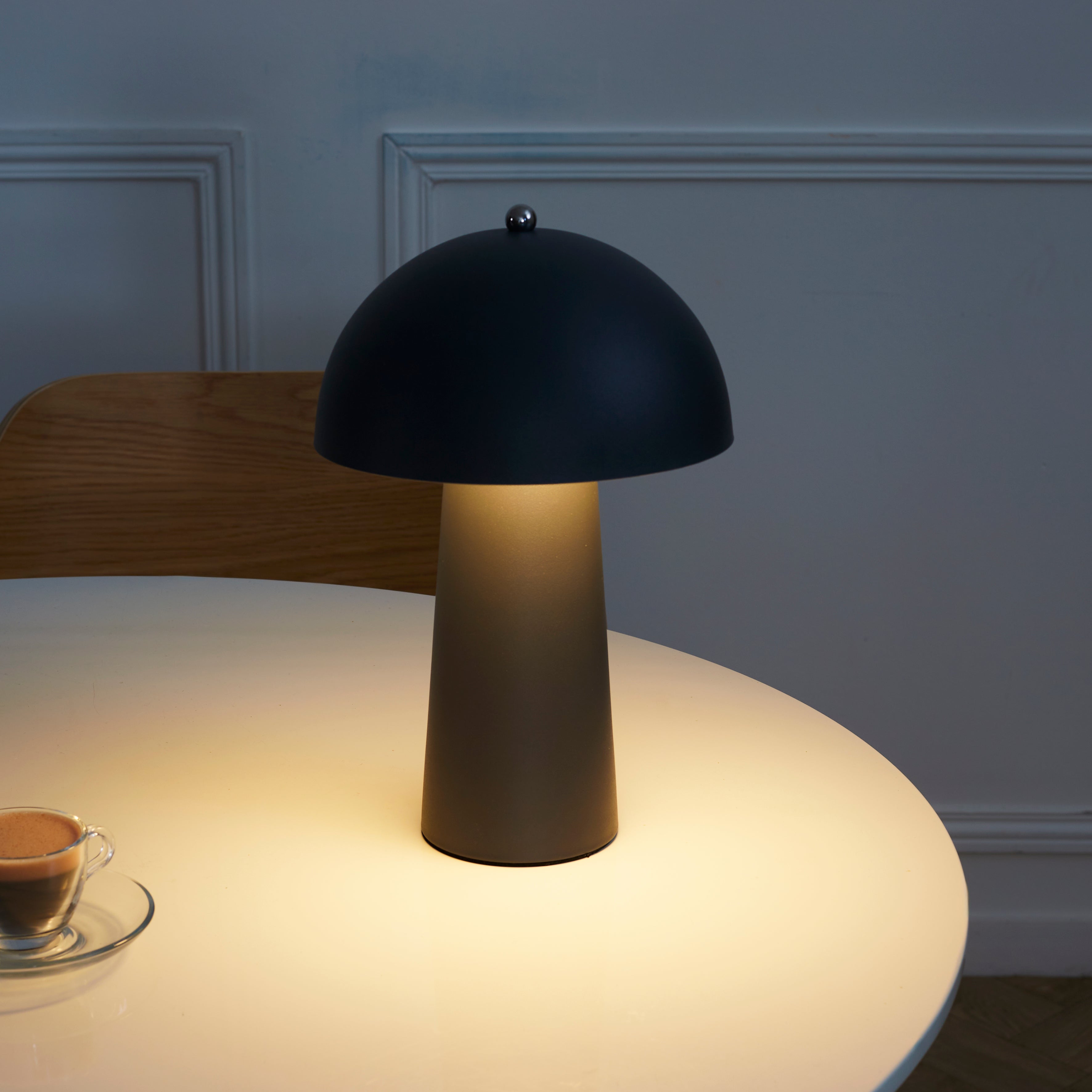 LAMPE DE TABLE CHAMPIGNON GRIS