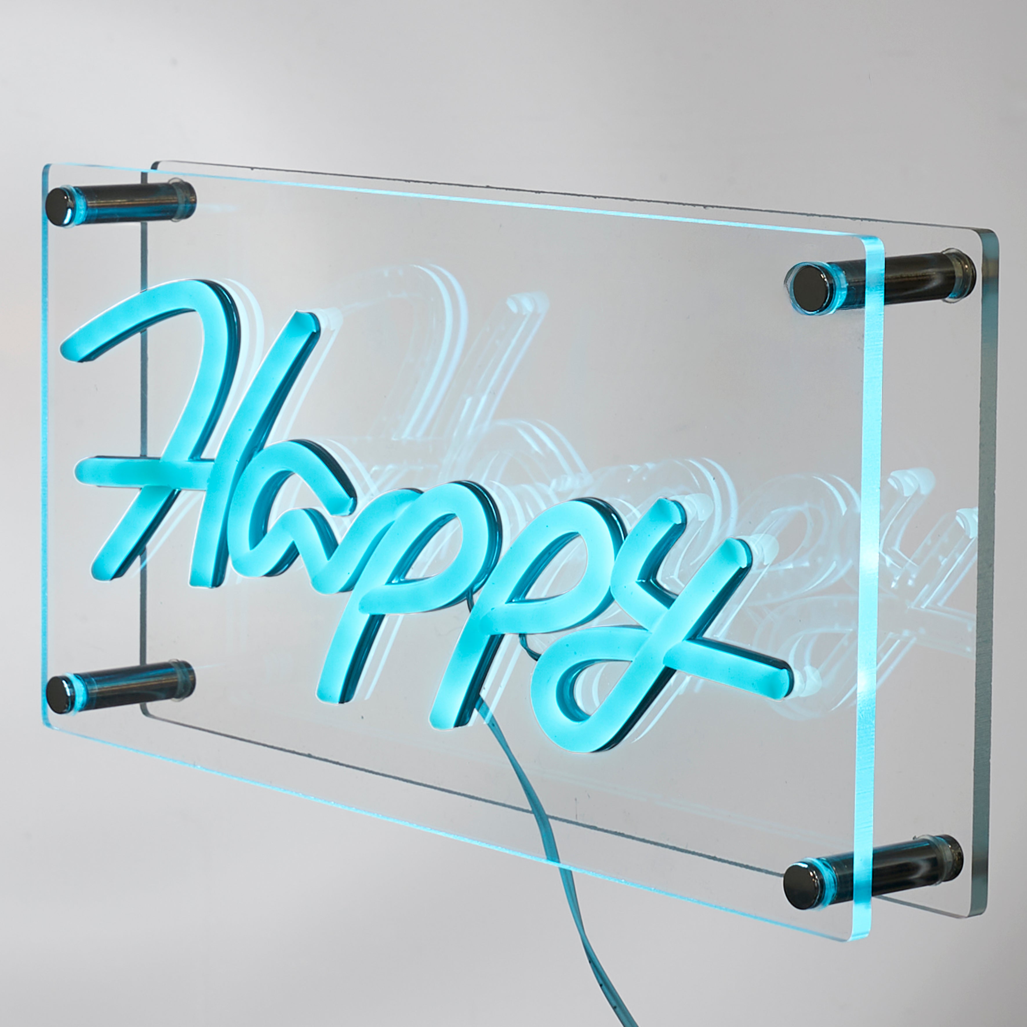 LAMPE ACRYLIQUE EFFET NEON HAPPY