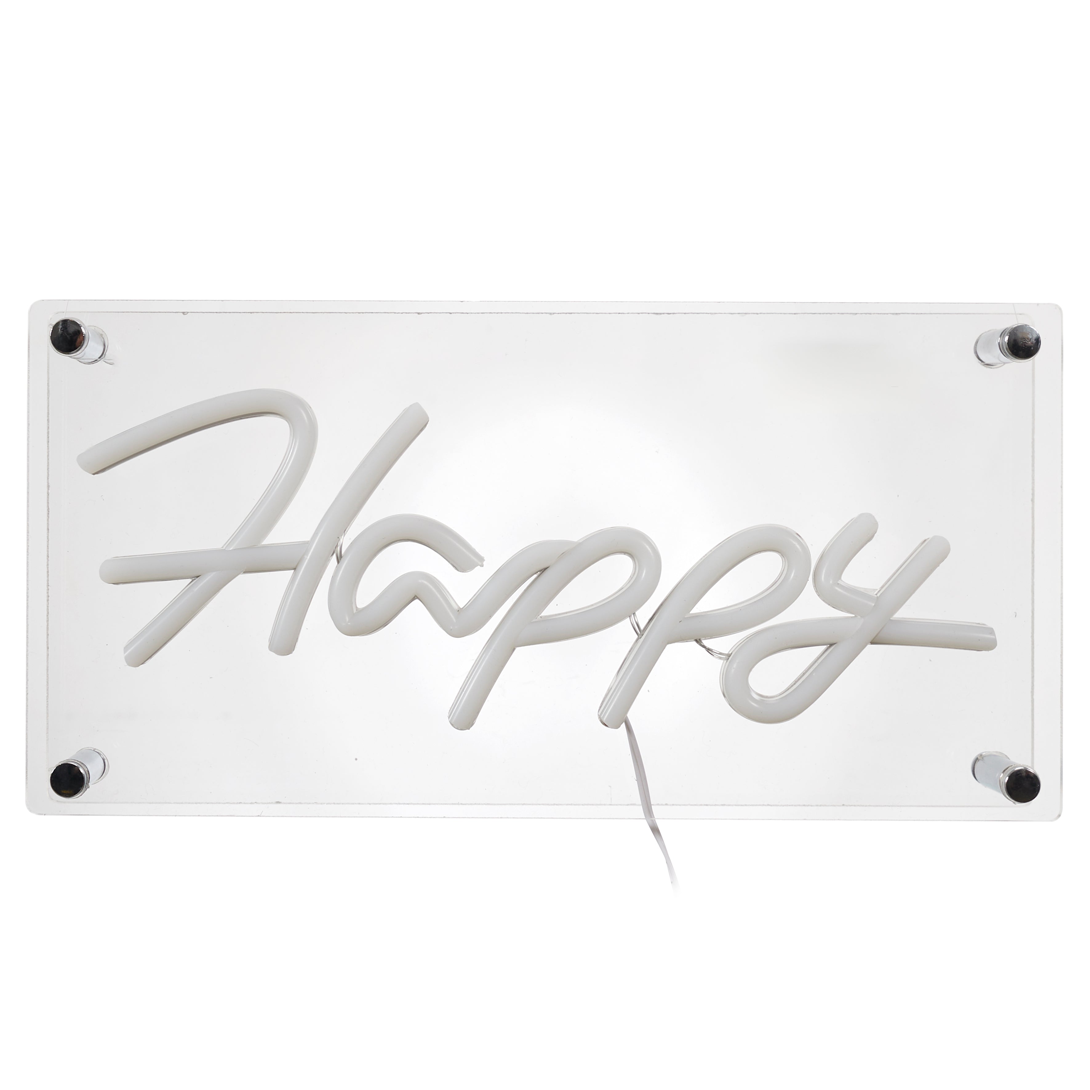 LAMPE ACRYLIQUE EFFET NEON HAPPY