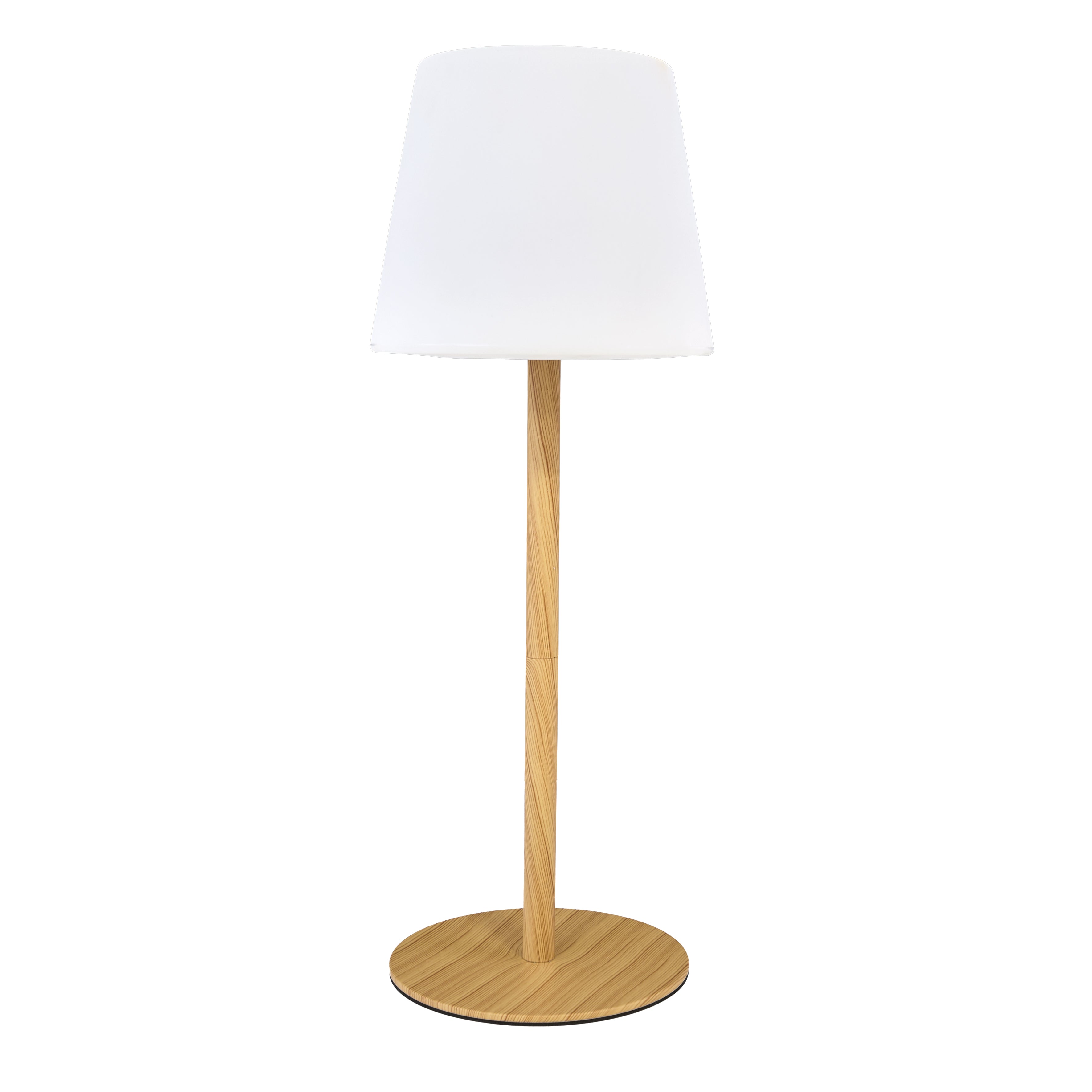 LAMPE EFFET BOIS RECHARGEABLE IP44 H40CM