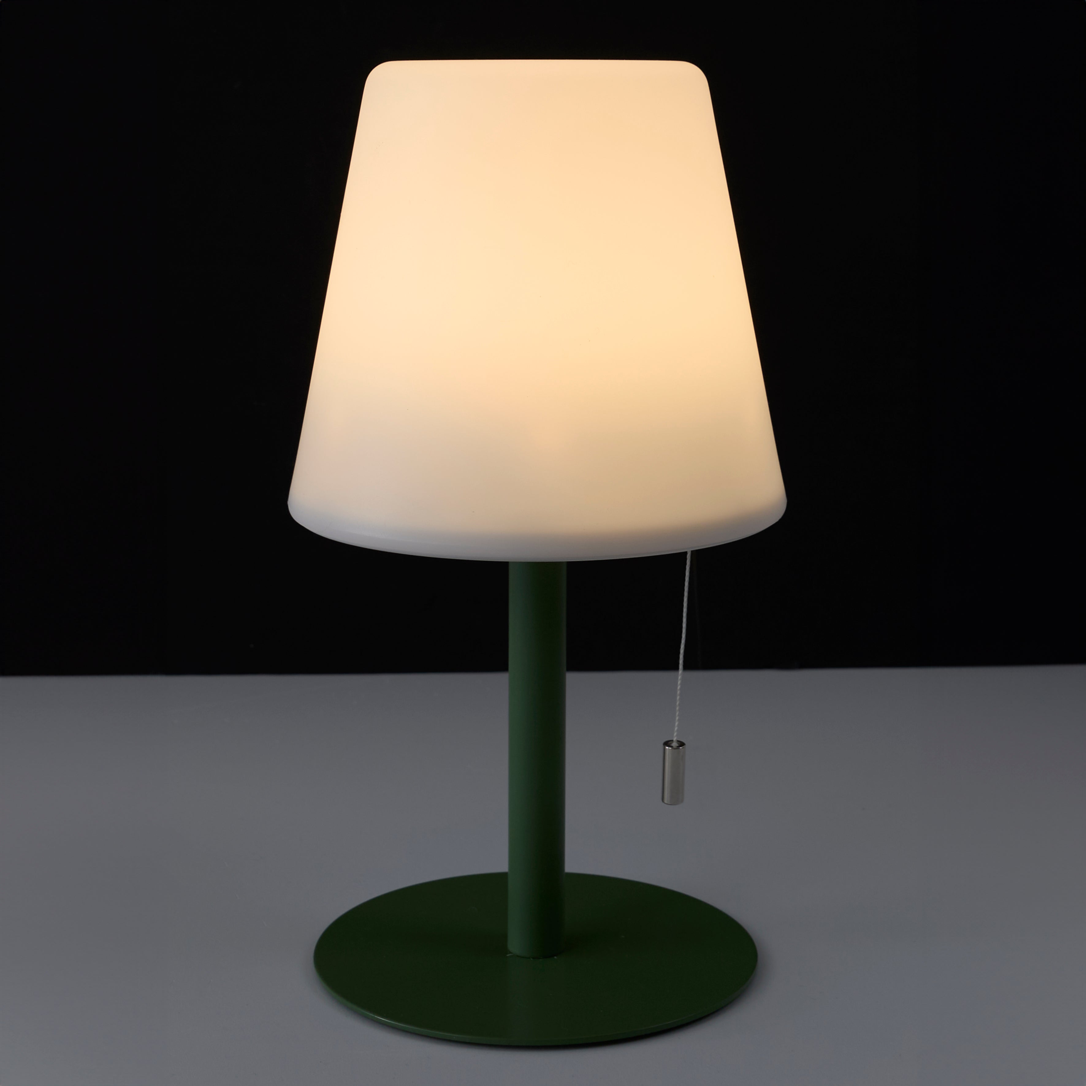 LAMPE DE TABLE RECHARGEABLE USB IP44 VERT H30CM