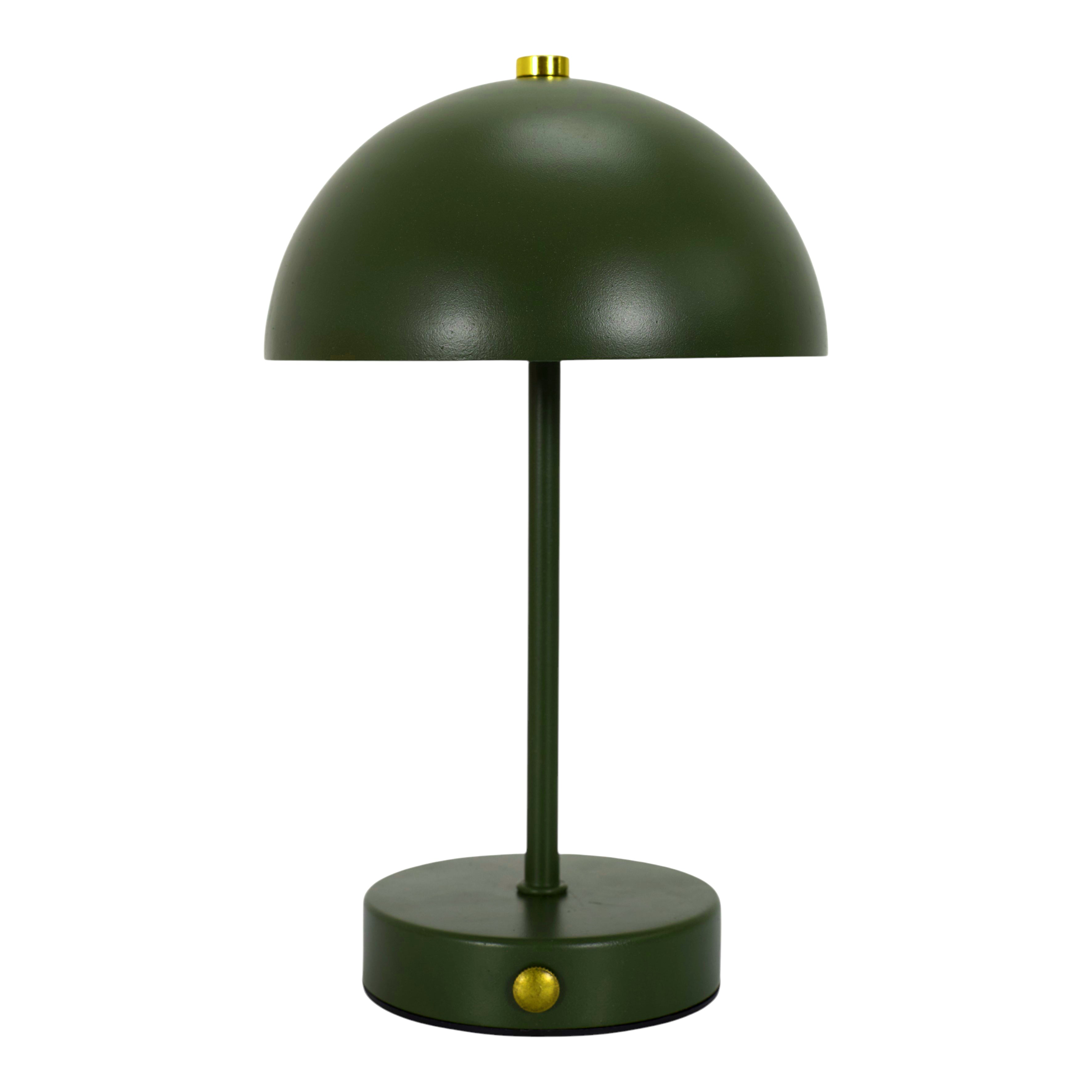 LAMPE DE TABLE LUCIA RECHARGEABLE VERT H26CM