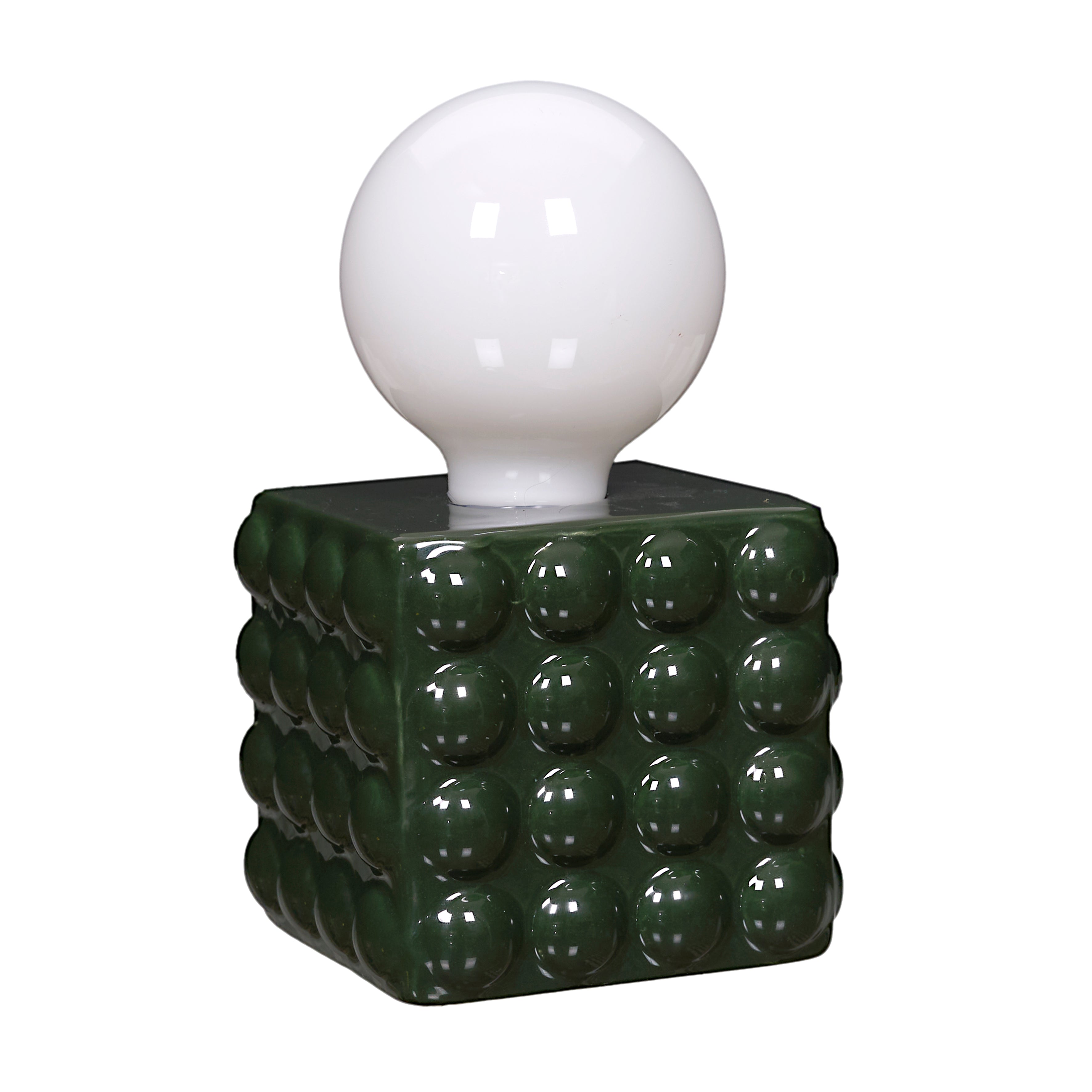 LAMPE CERAMIQUE VERT FORET A PILES