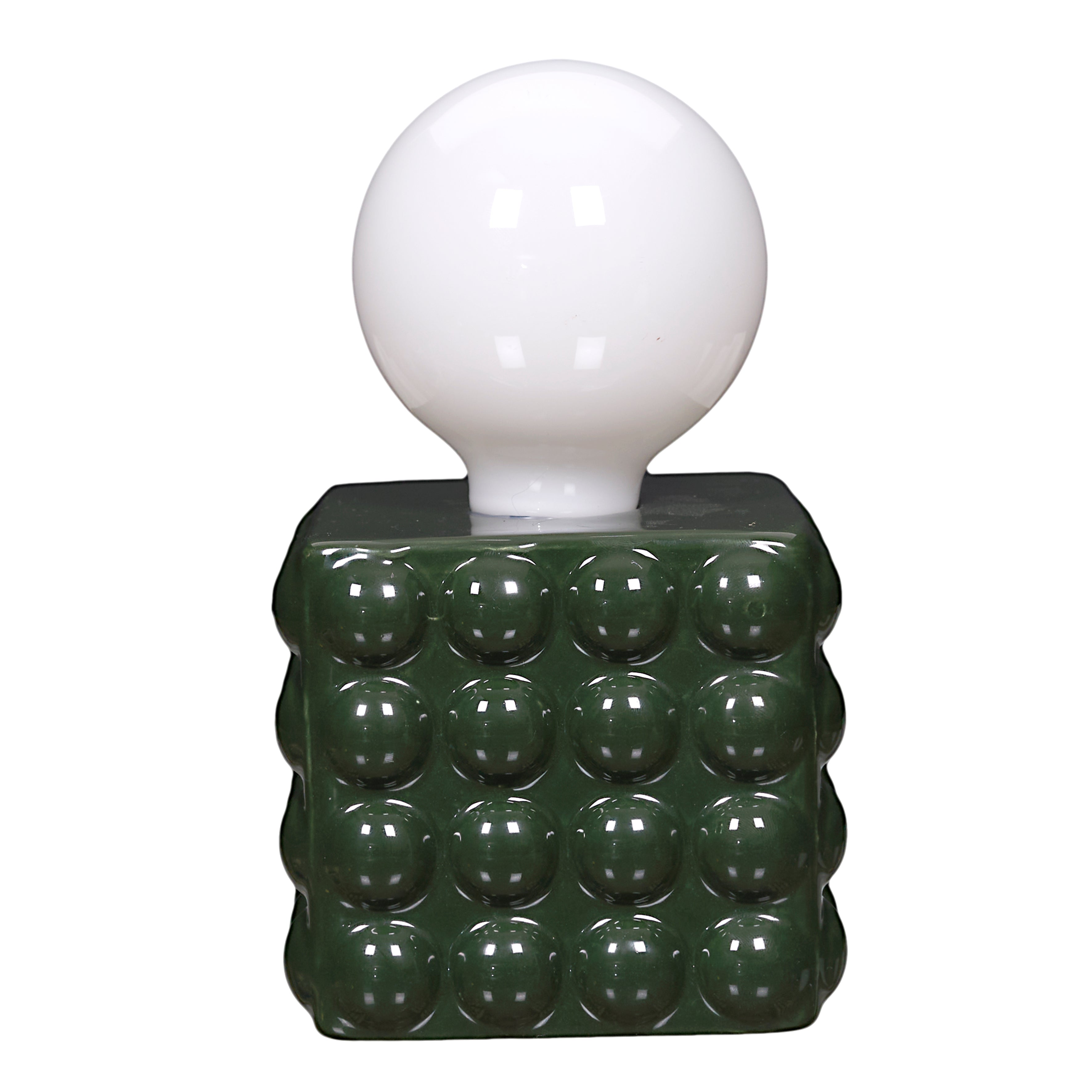 LAMPE CERAMIQUE VERT FORET A PILES