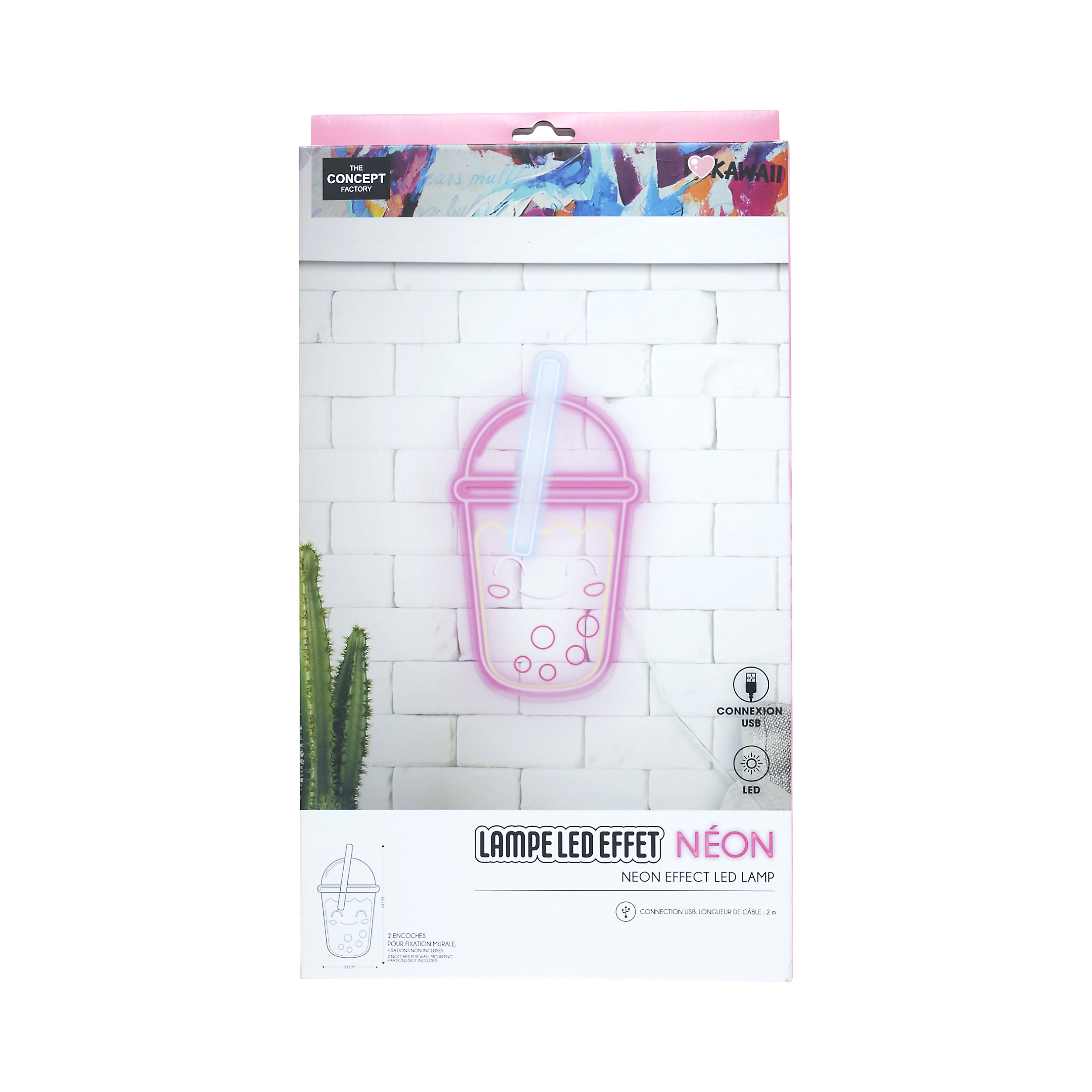 LAMPE KAWAI BUBBLE TEA EFFET NEON