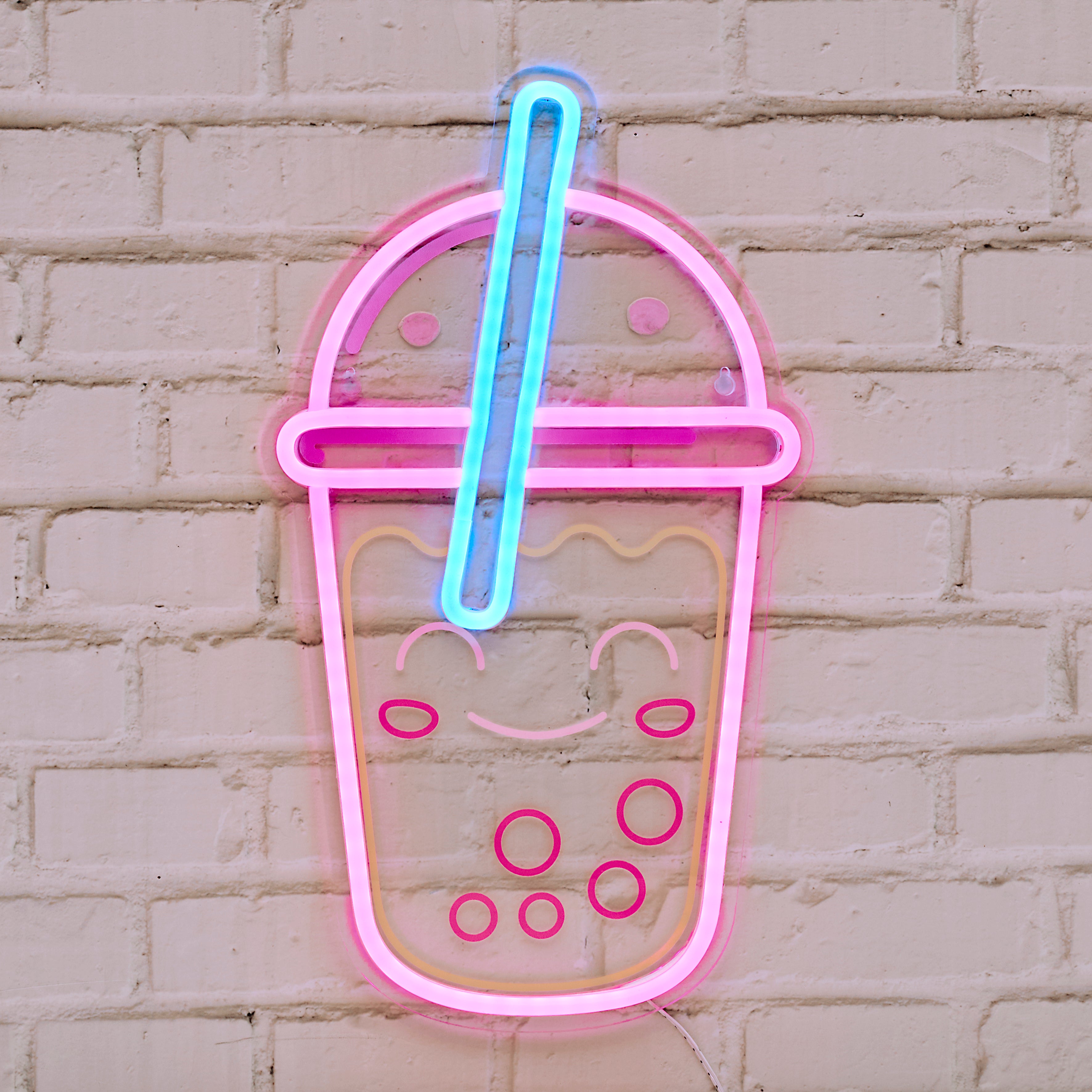 LAMPE KAWAI BUBBLE TEA EFFET NEON