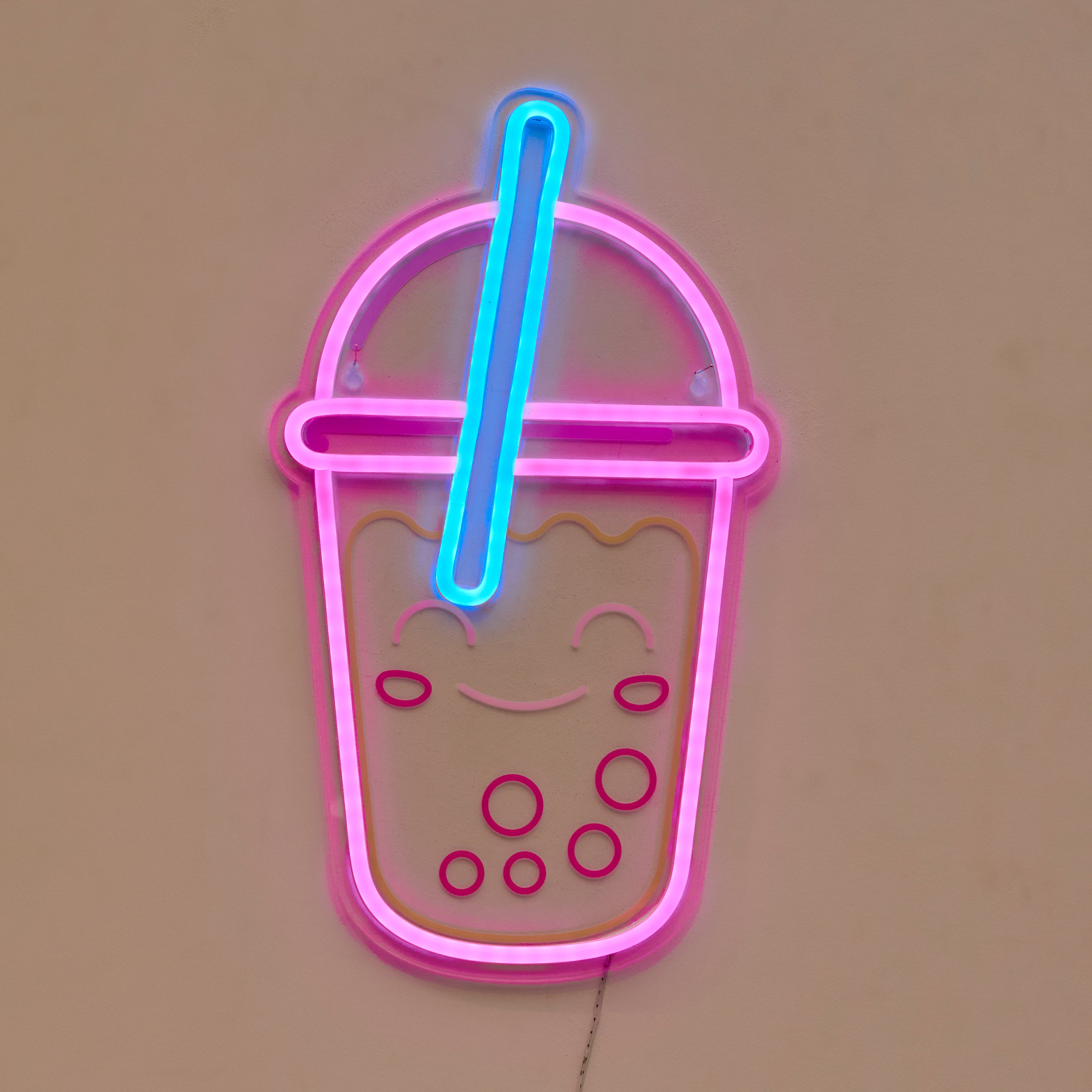 LAMPE KAWAI BUBBLE TEA EFFET NEON
