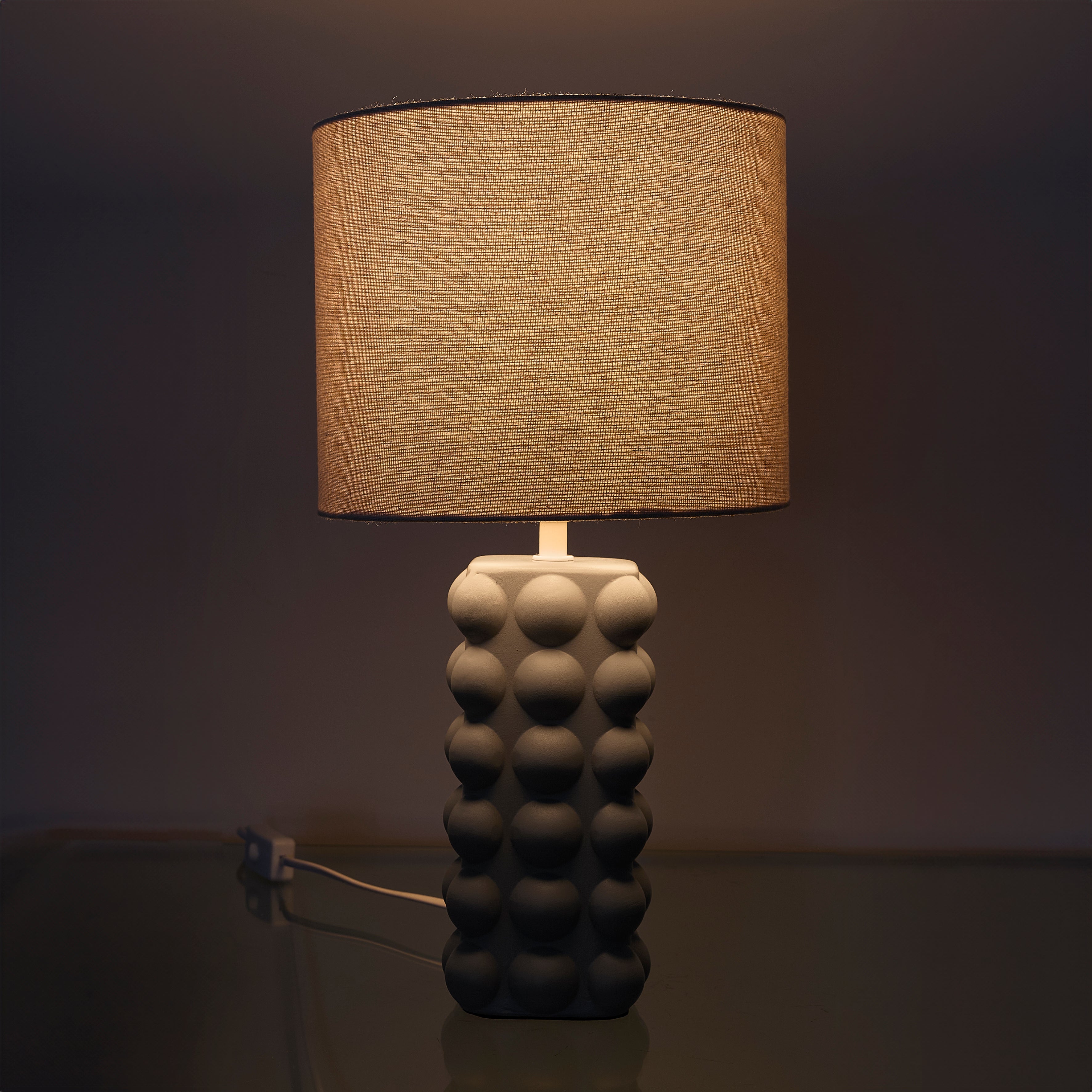 LAMPE CERAMIQUE TAUPE