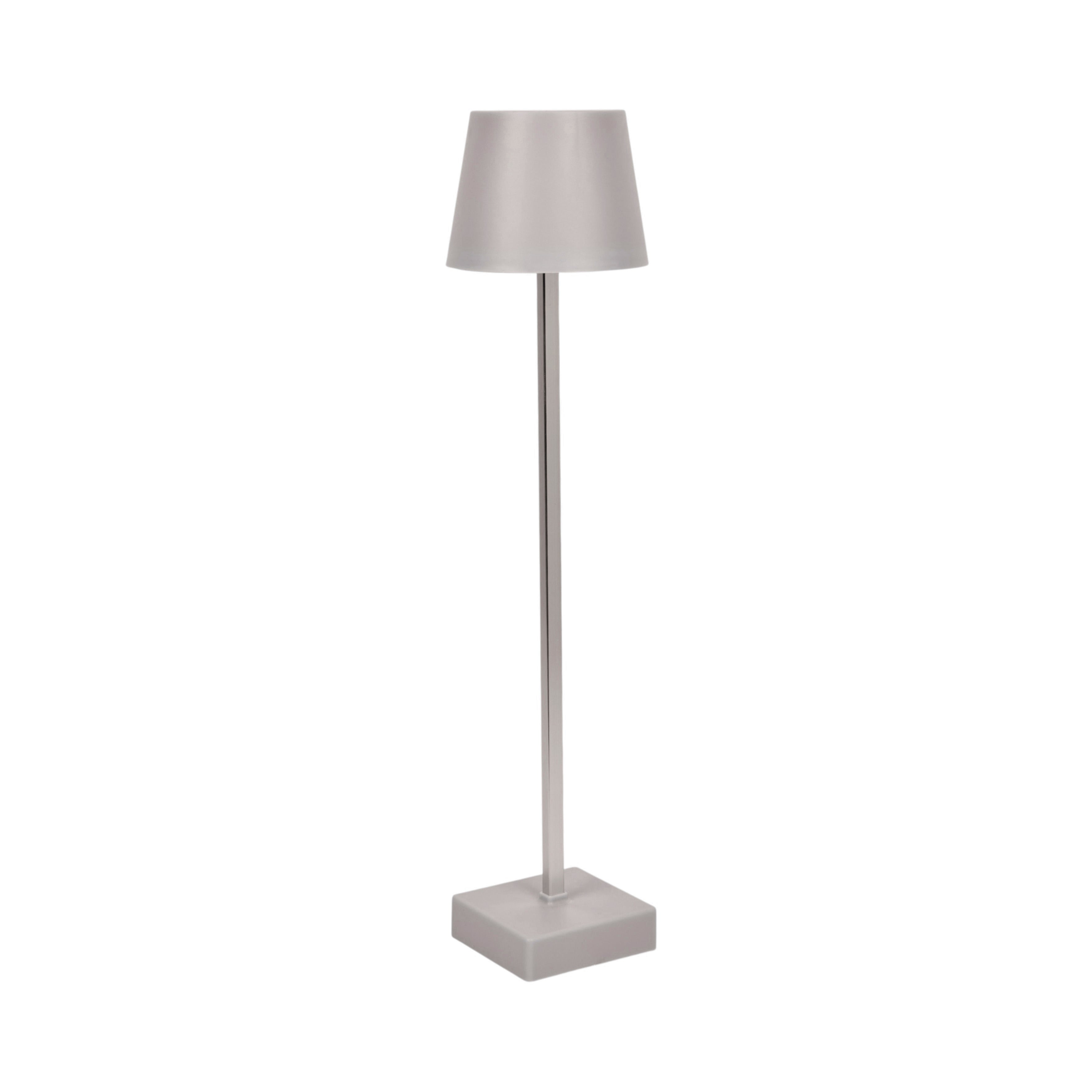 LAMPE DE TABLE RECHARGEABLE USB TAUPE H45CM