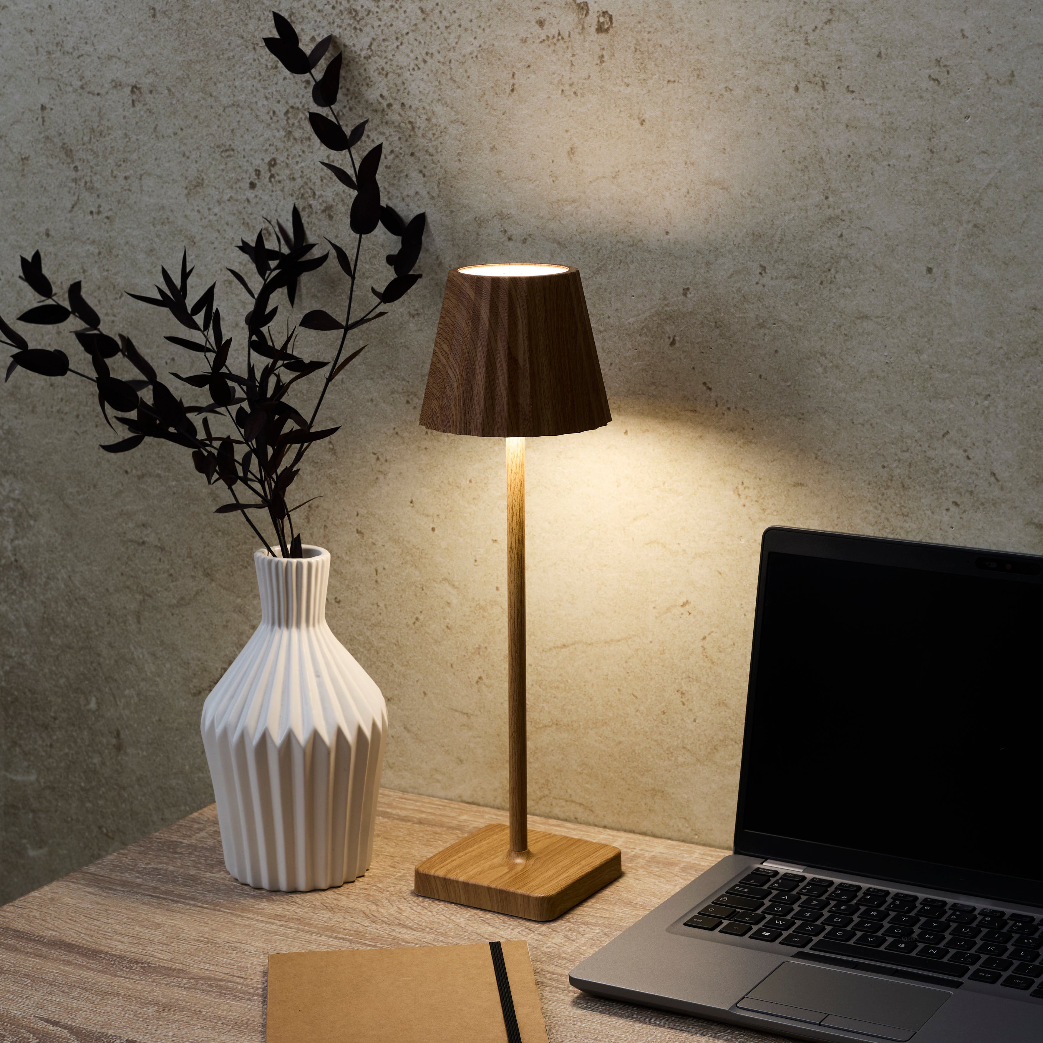 LAMPE DE TABLE RECHARGEABLE USB BOIS CLAIR