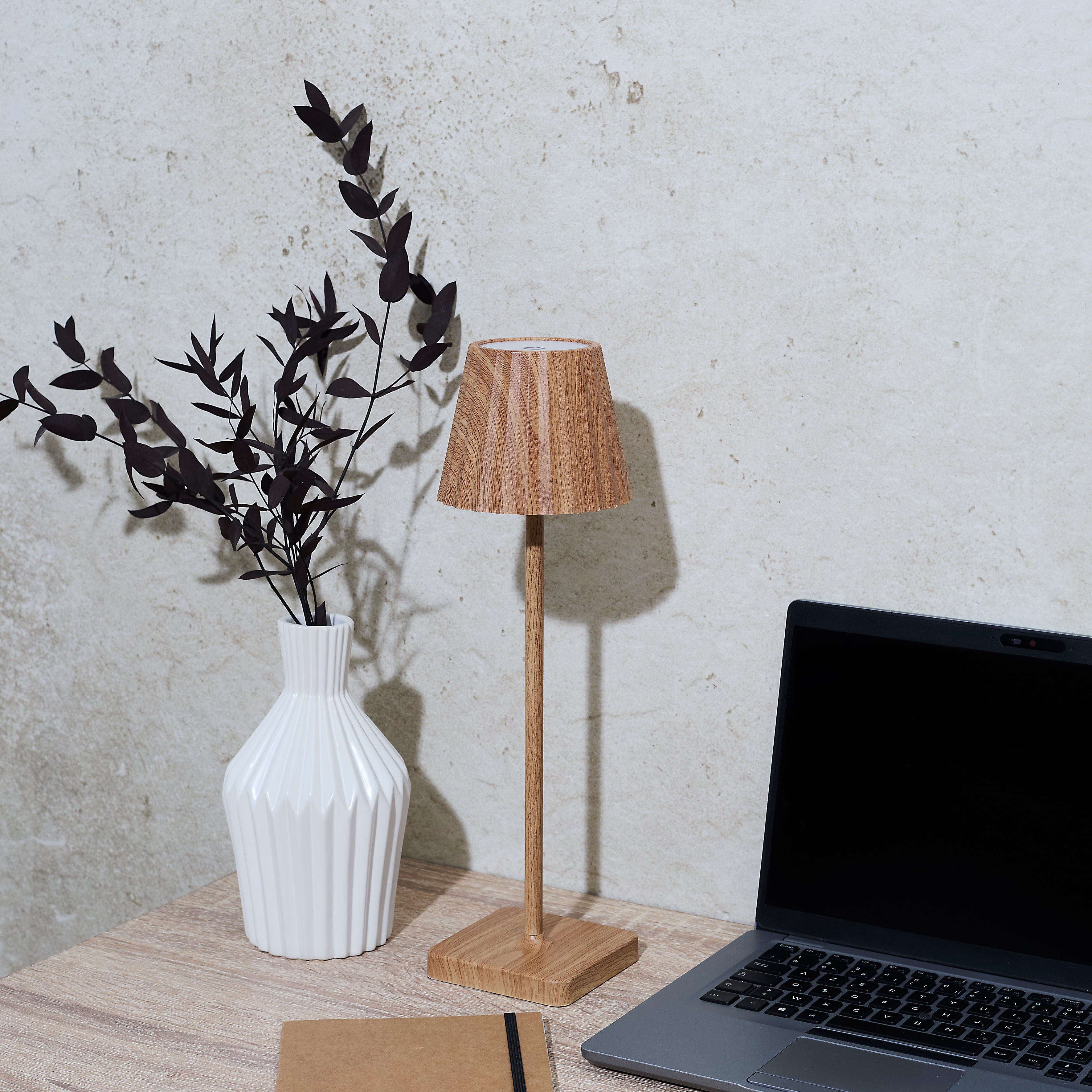 LAMPE DE TABLE RECHARGEABLE USB BOIS CLAIR
