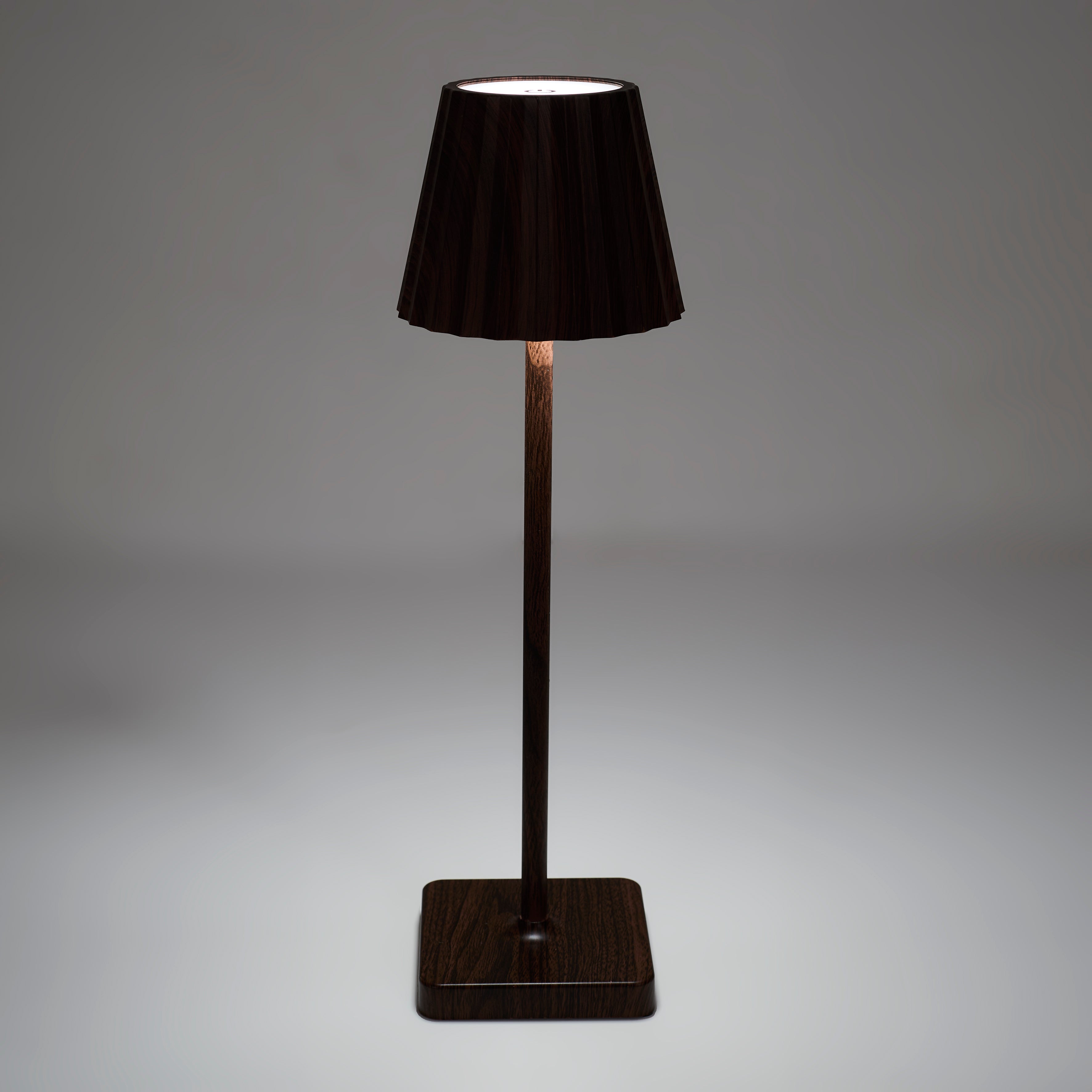 LAMPE DE TABLE RECHARGEABLE USB BOIS FONCE