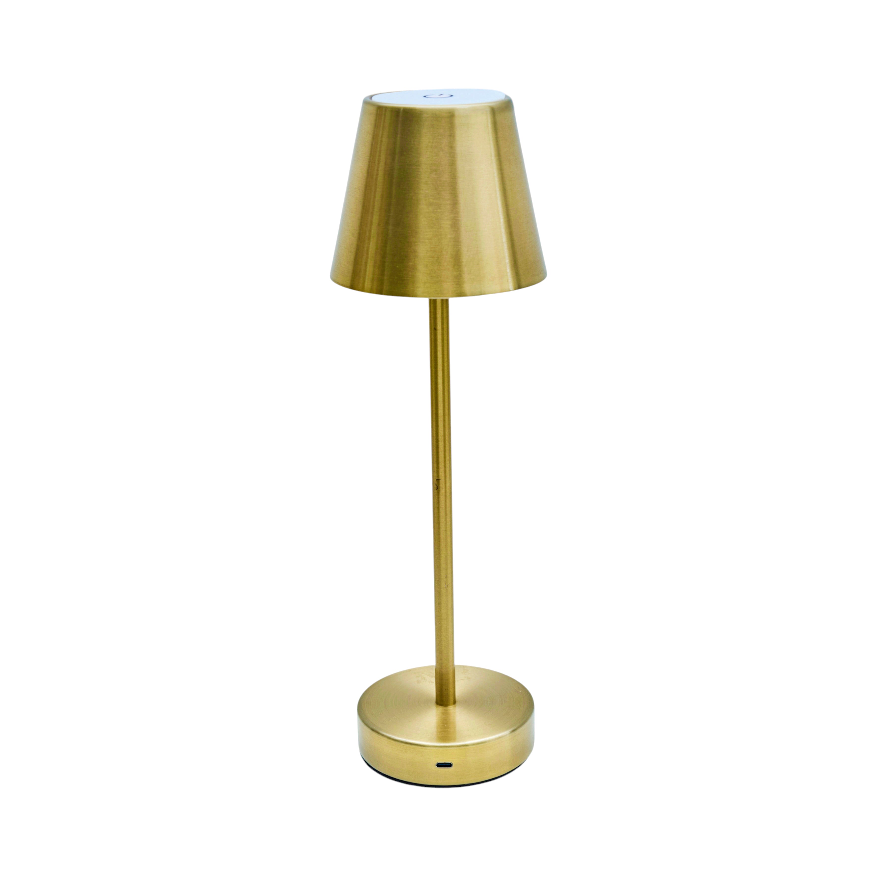 LAMPE DE TABLE RECHARGEABLE USB OR H36CM