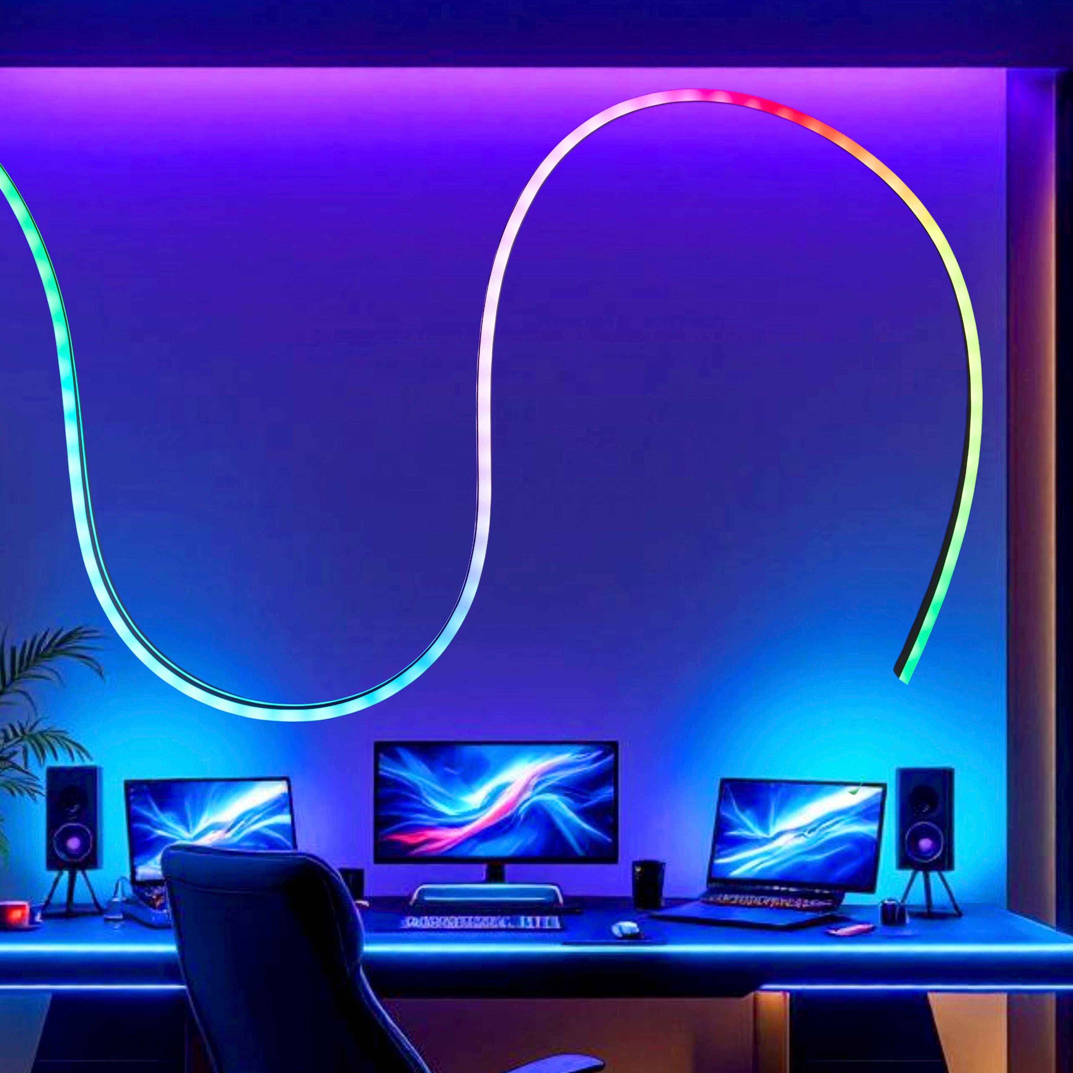 RUBAN LED EFFET NEON 3M RAINBOW USB