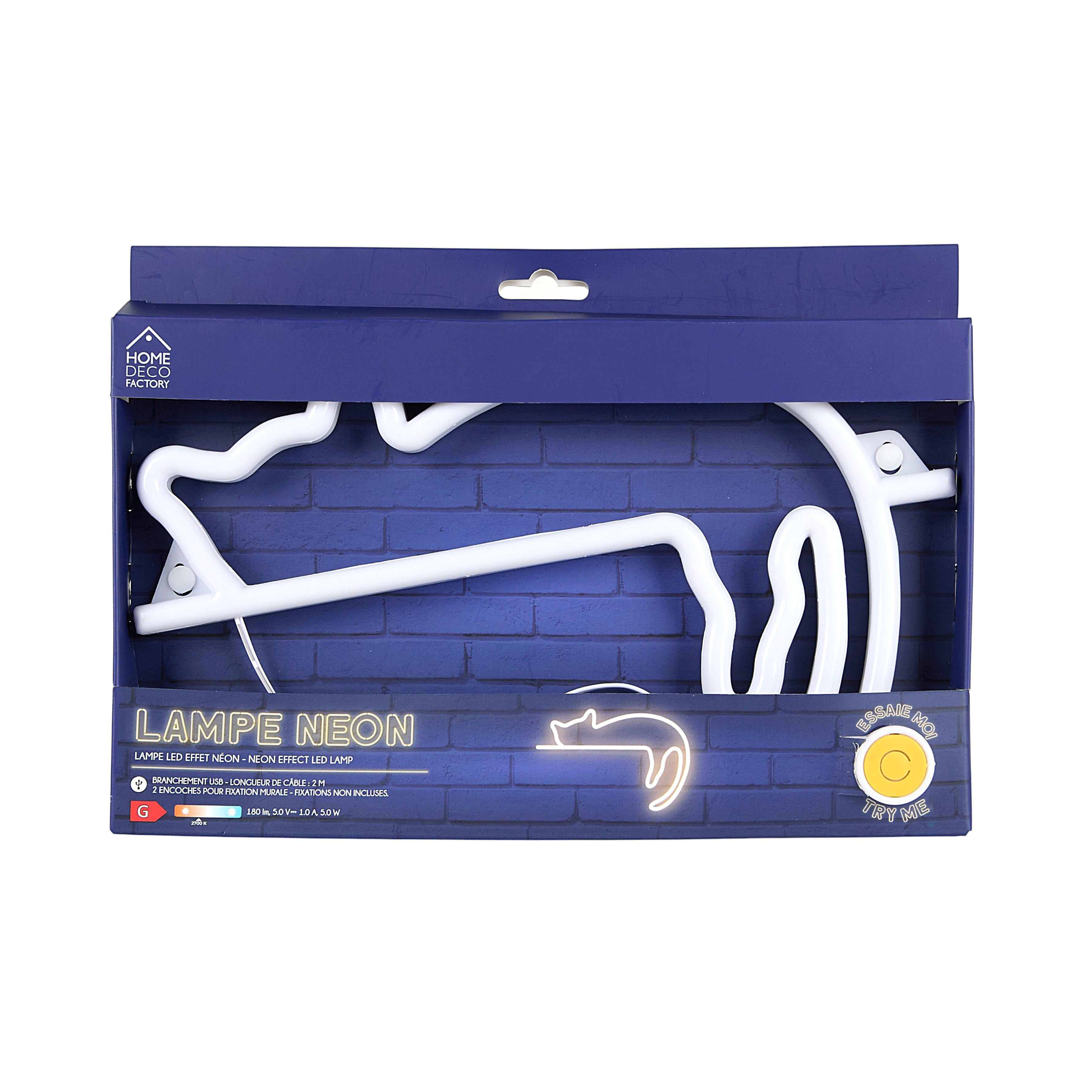 LAMPE LED EFFET NEON CHAT USB