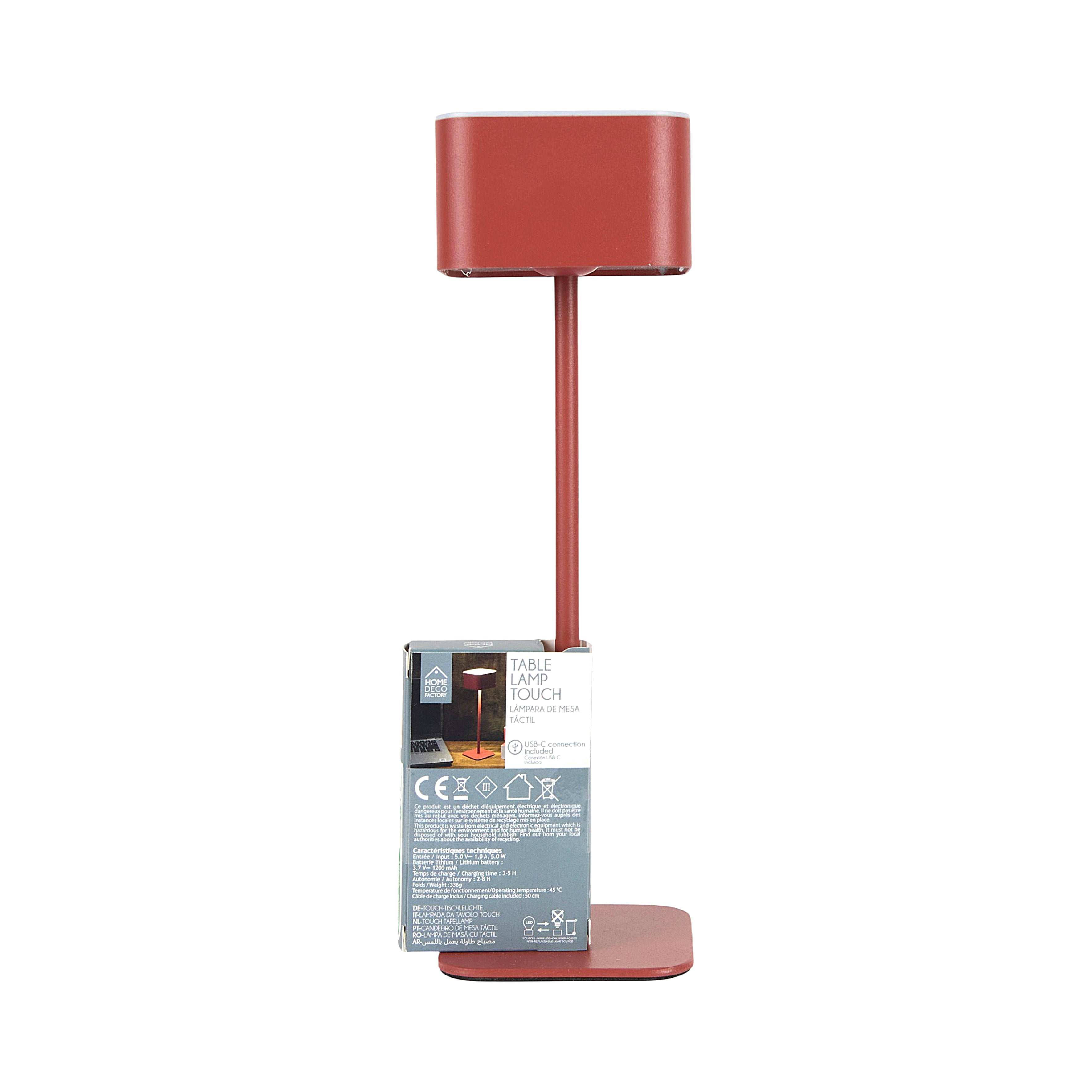 LAMPE DE TABLE TACTILE RECHARGEABLE TERRA