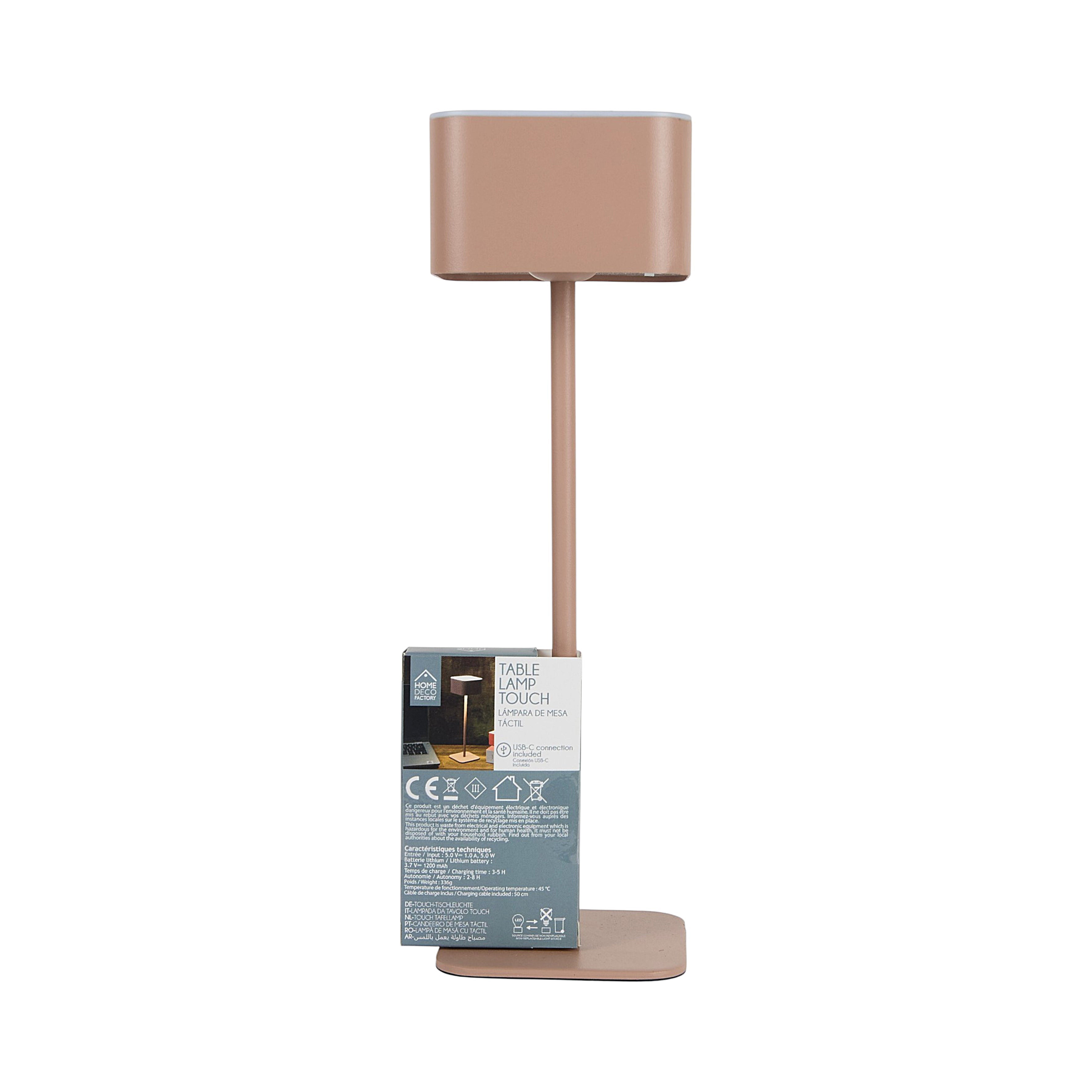 LAMPE DE TABLE TACTILE RECHARGEABLE BEIGE