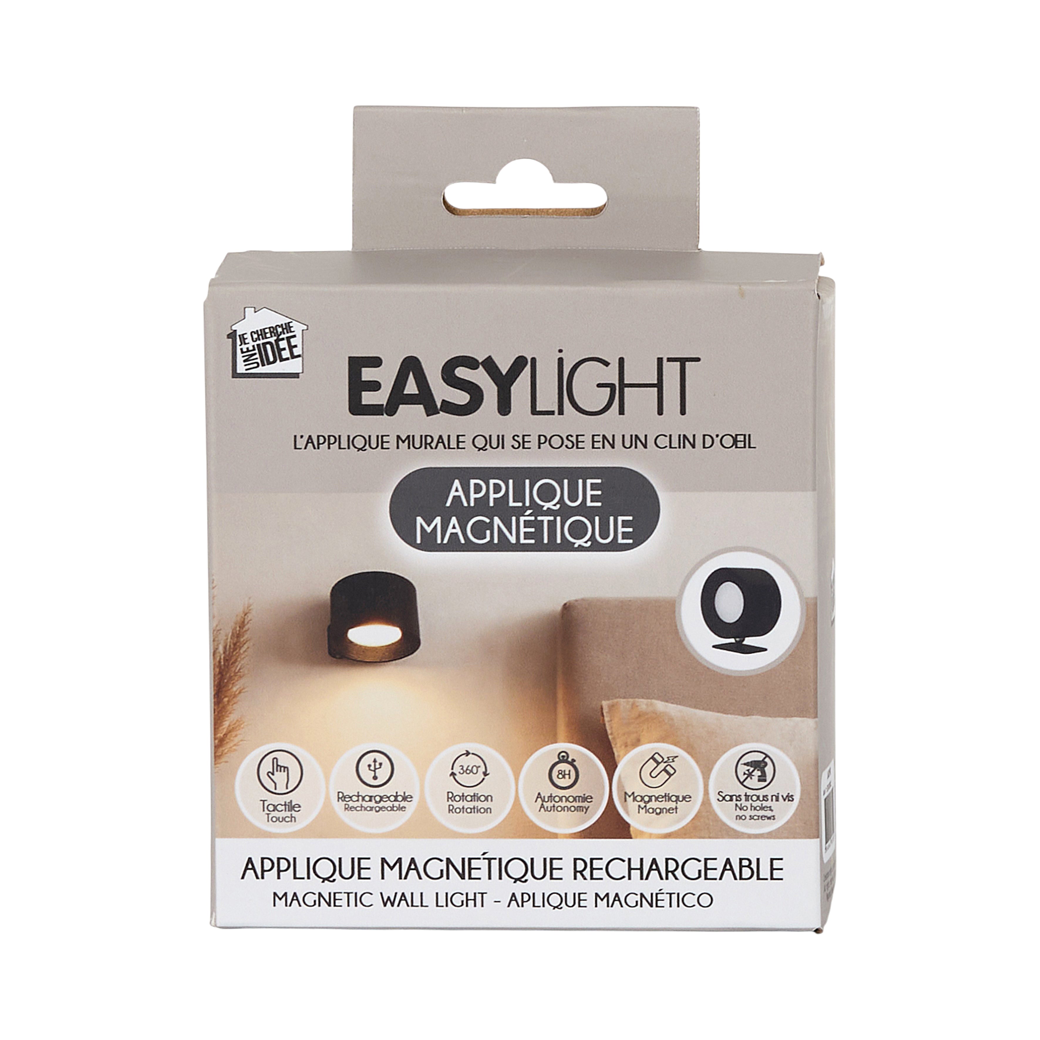 APPLIQUE ROND MAGNETIQUE RECHARGEABLE NOIR