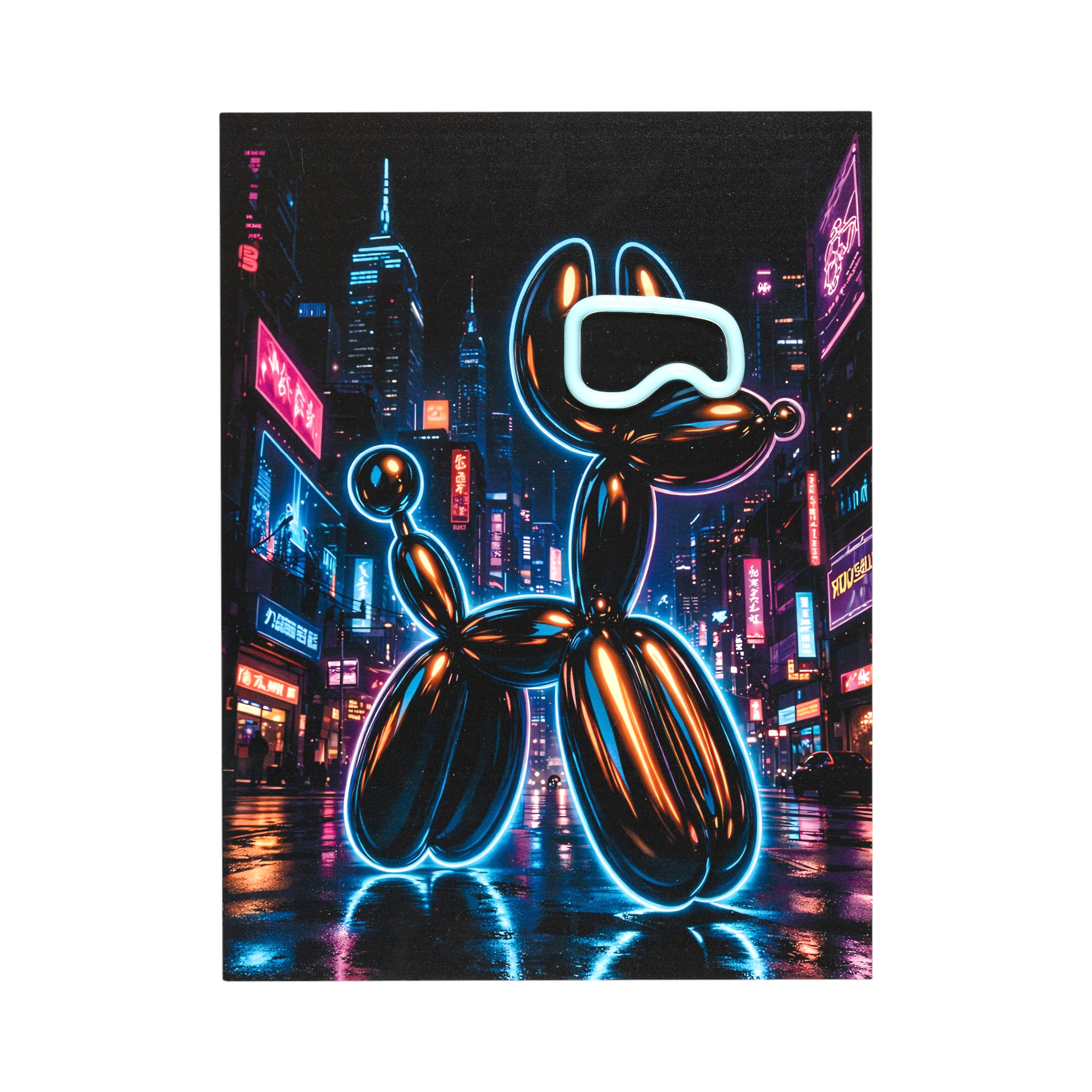 TABLEAU LED BALLON DOG 30X40CM