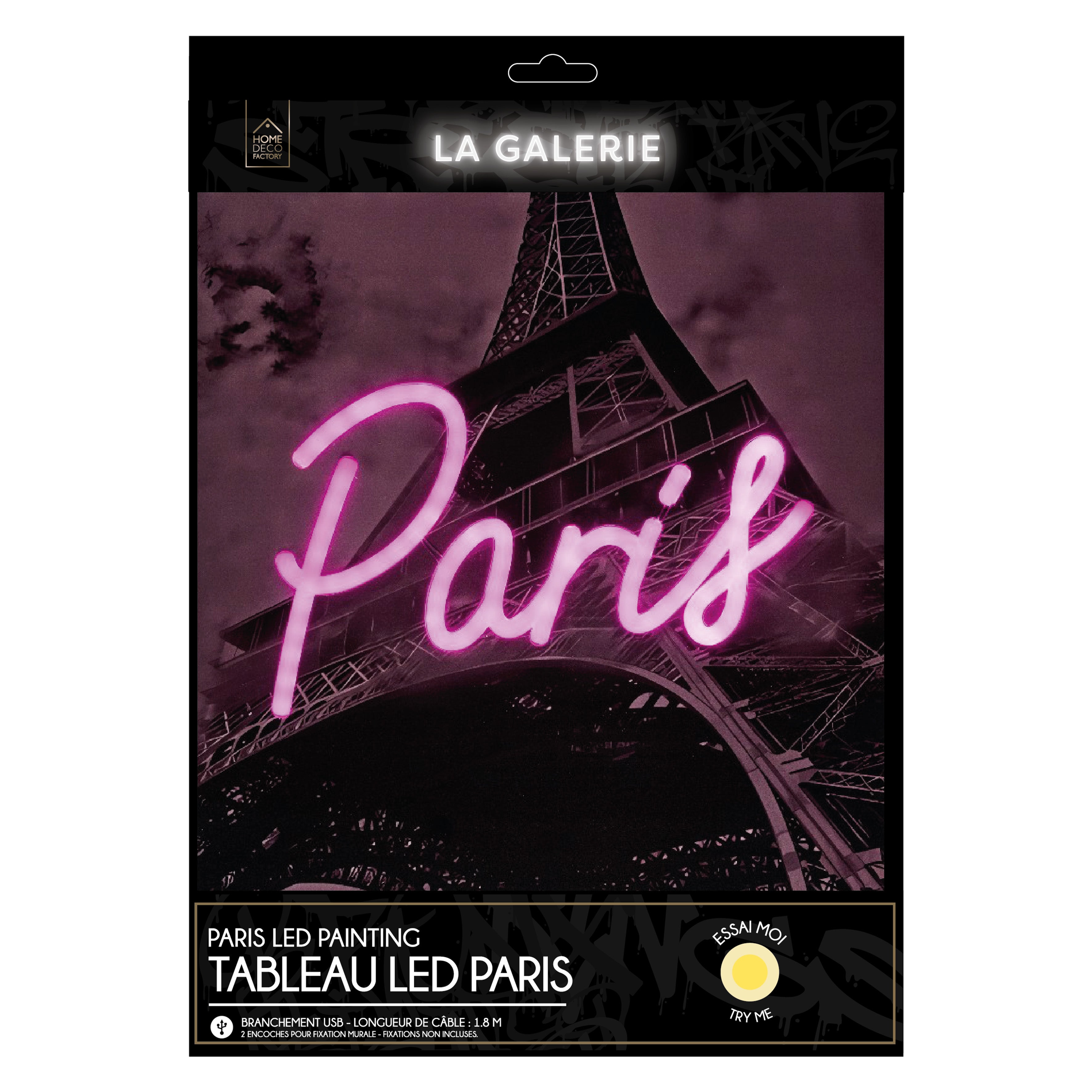 TABLEAU LED PARIS 30X40CM