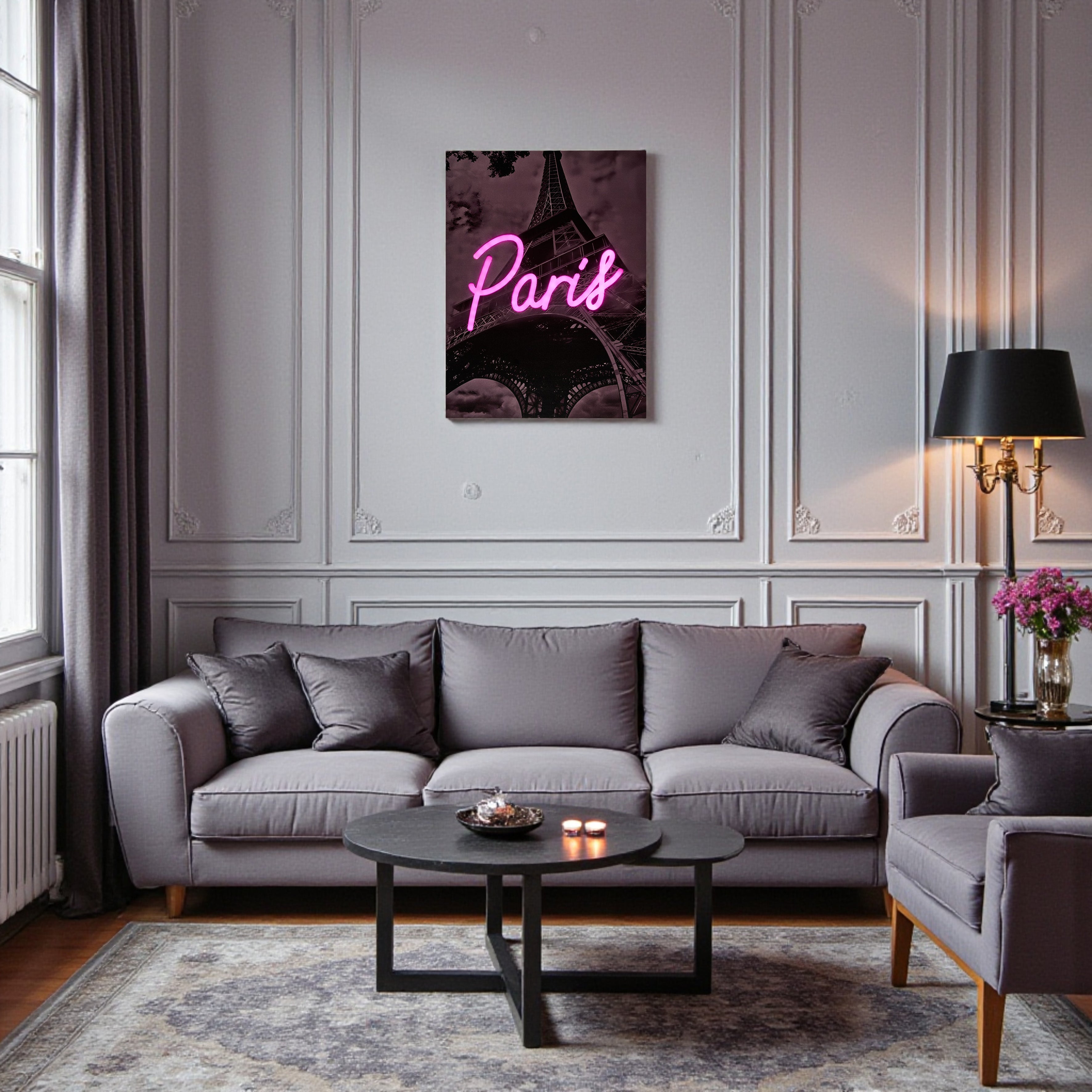 TABLEAU LED PARIS 30X40CM