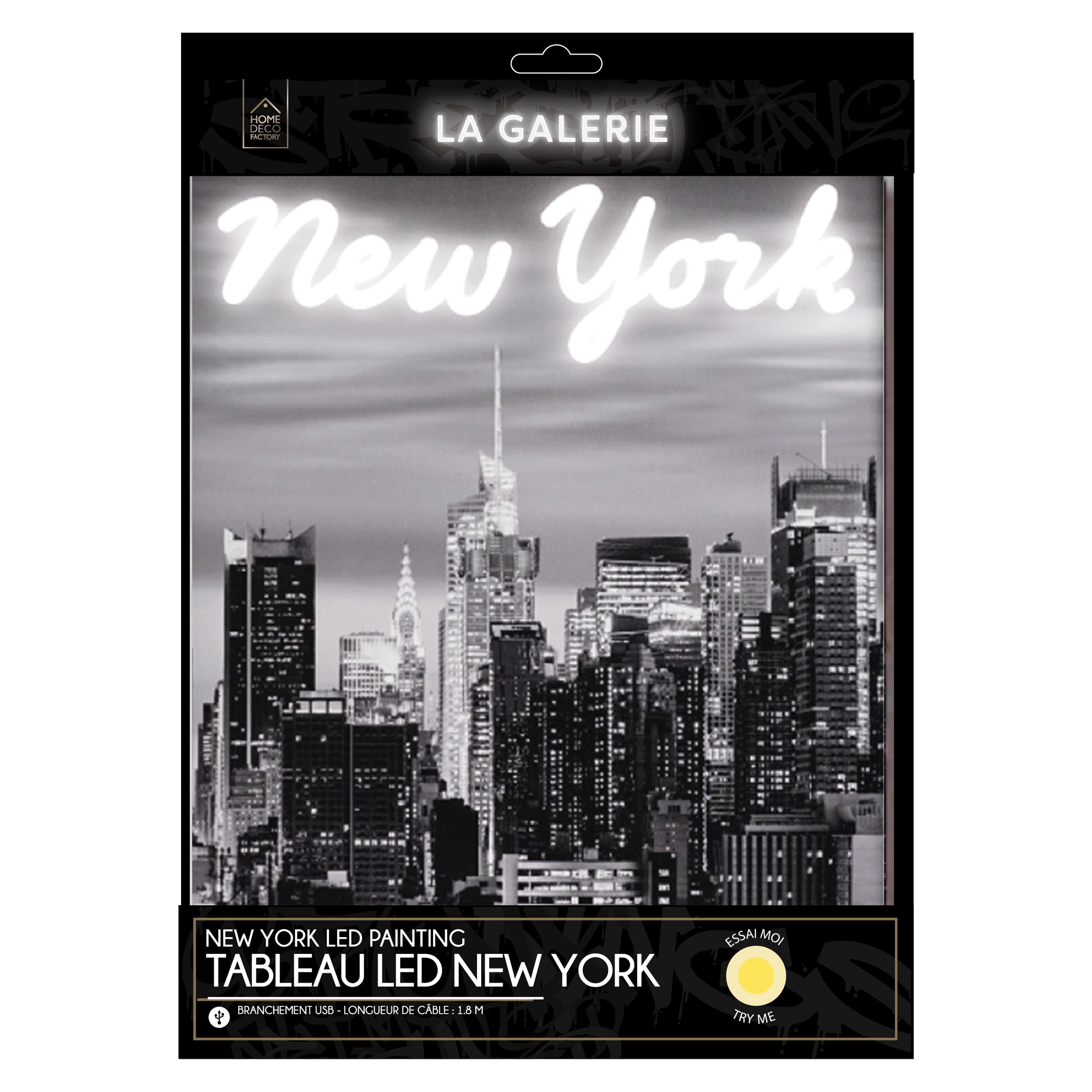 TABLEAU LED NEW YORK 30X40CM
