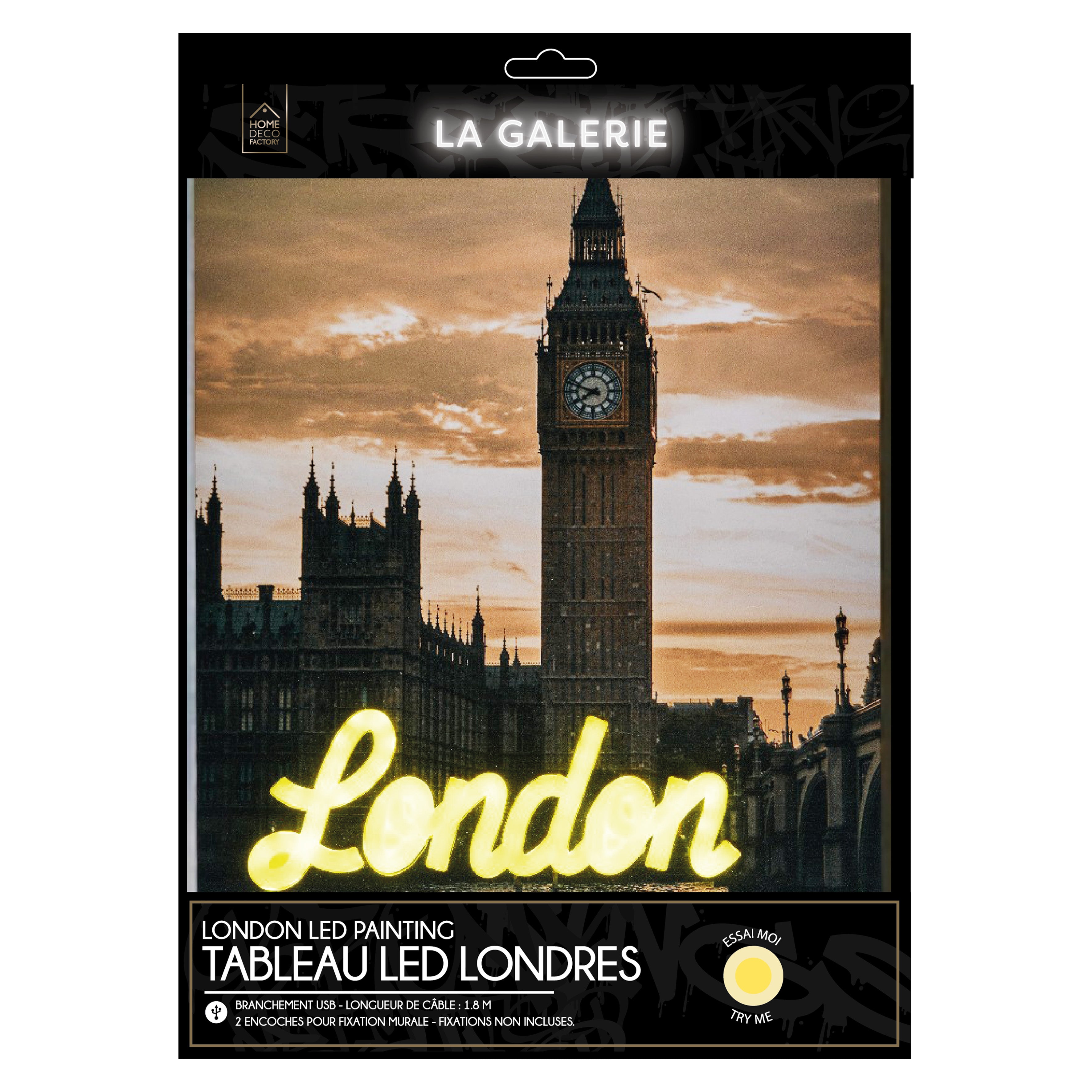 TABLEAU LED LONDON 30X40CM