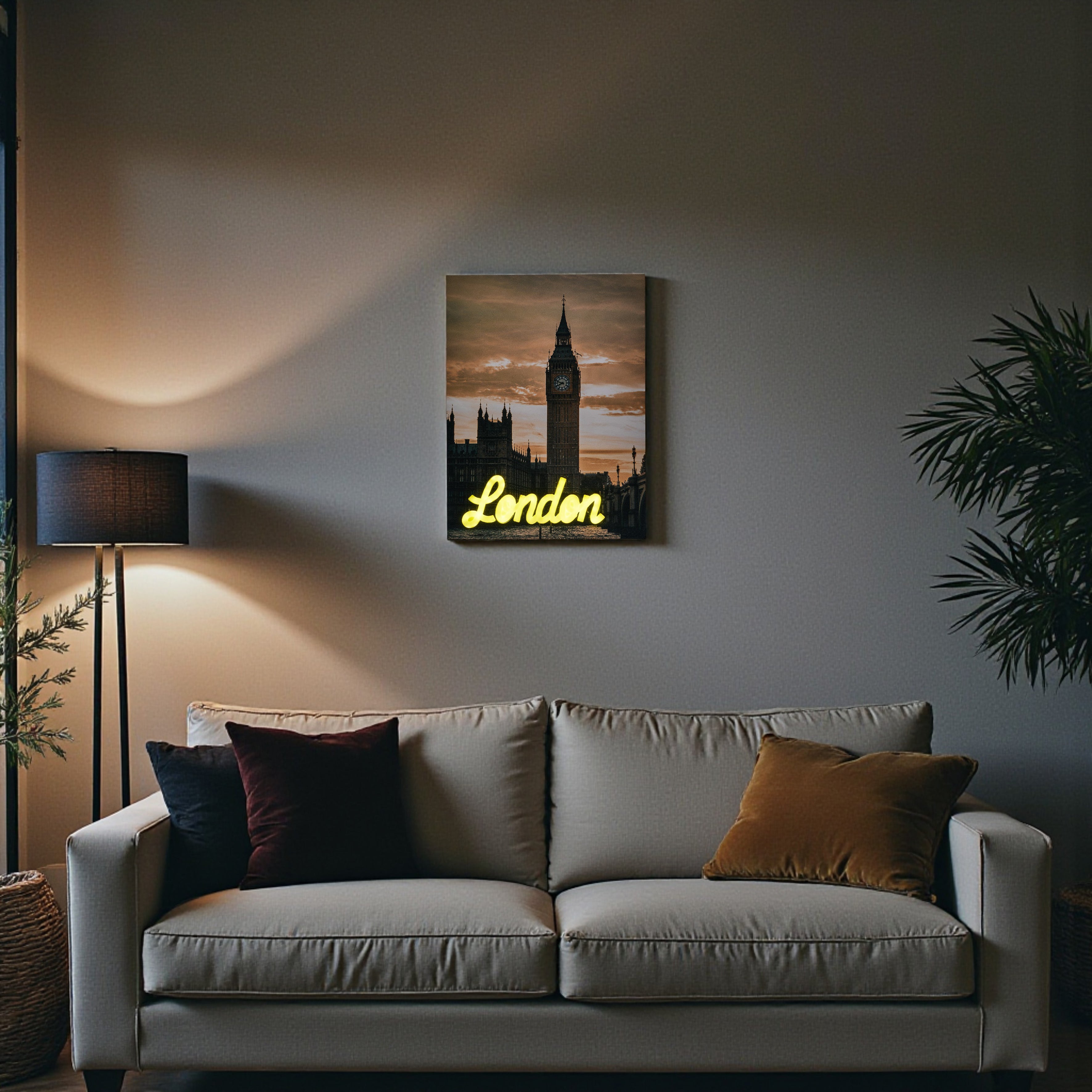 TABLEAU LED LONDON 30X40CM