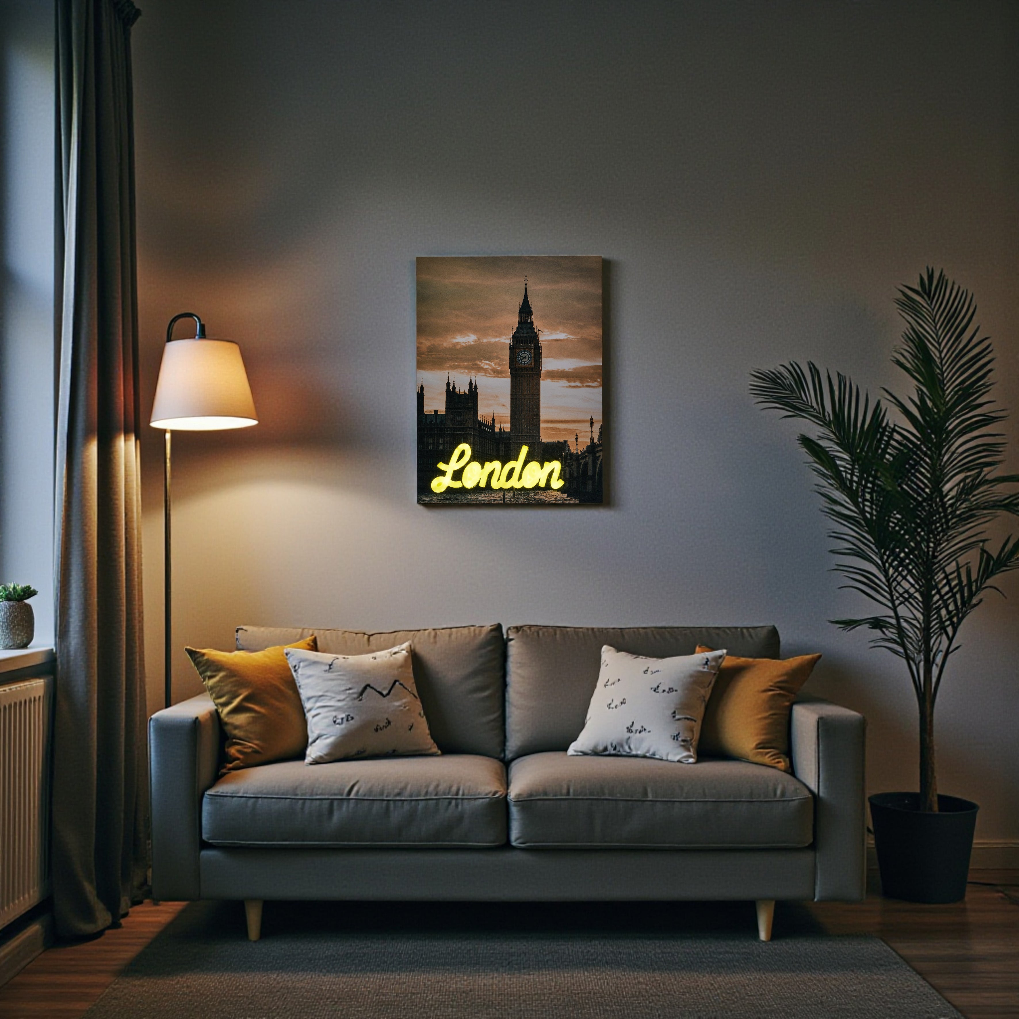 TABLEAU LED LONDON 30X40CM