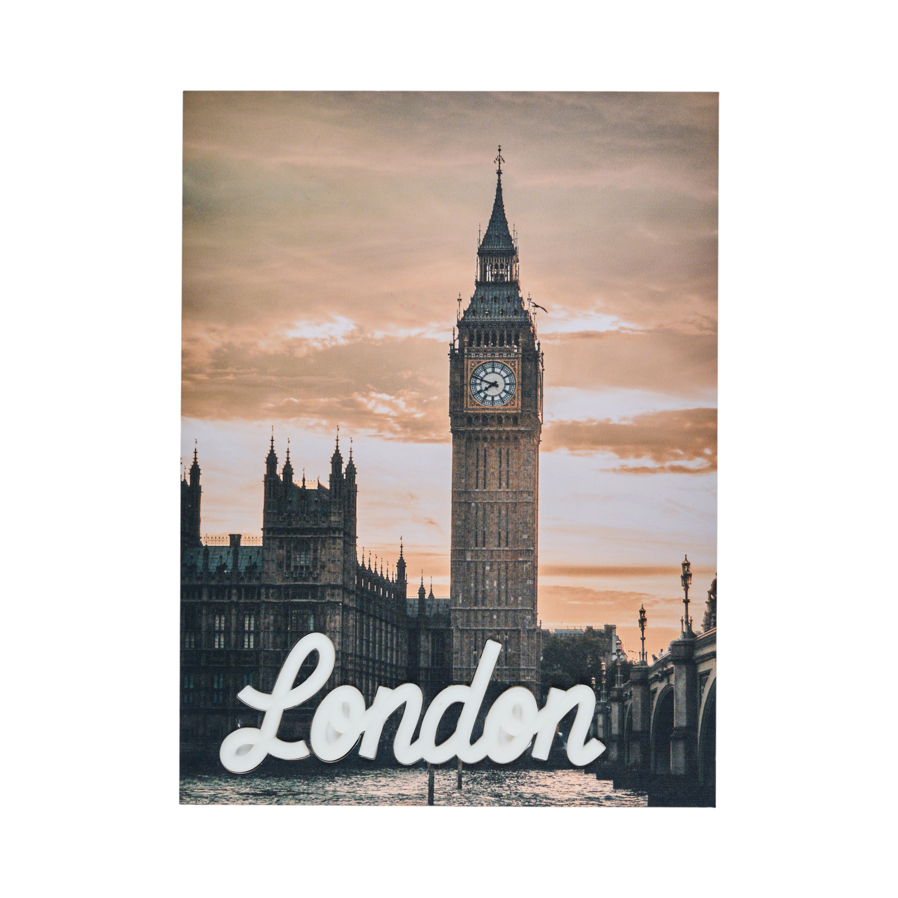TABLEAU LED LONDON 30X40CM