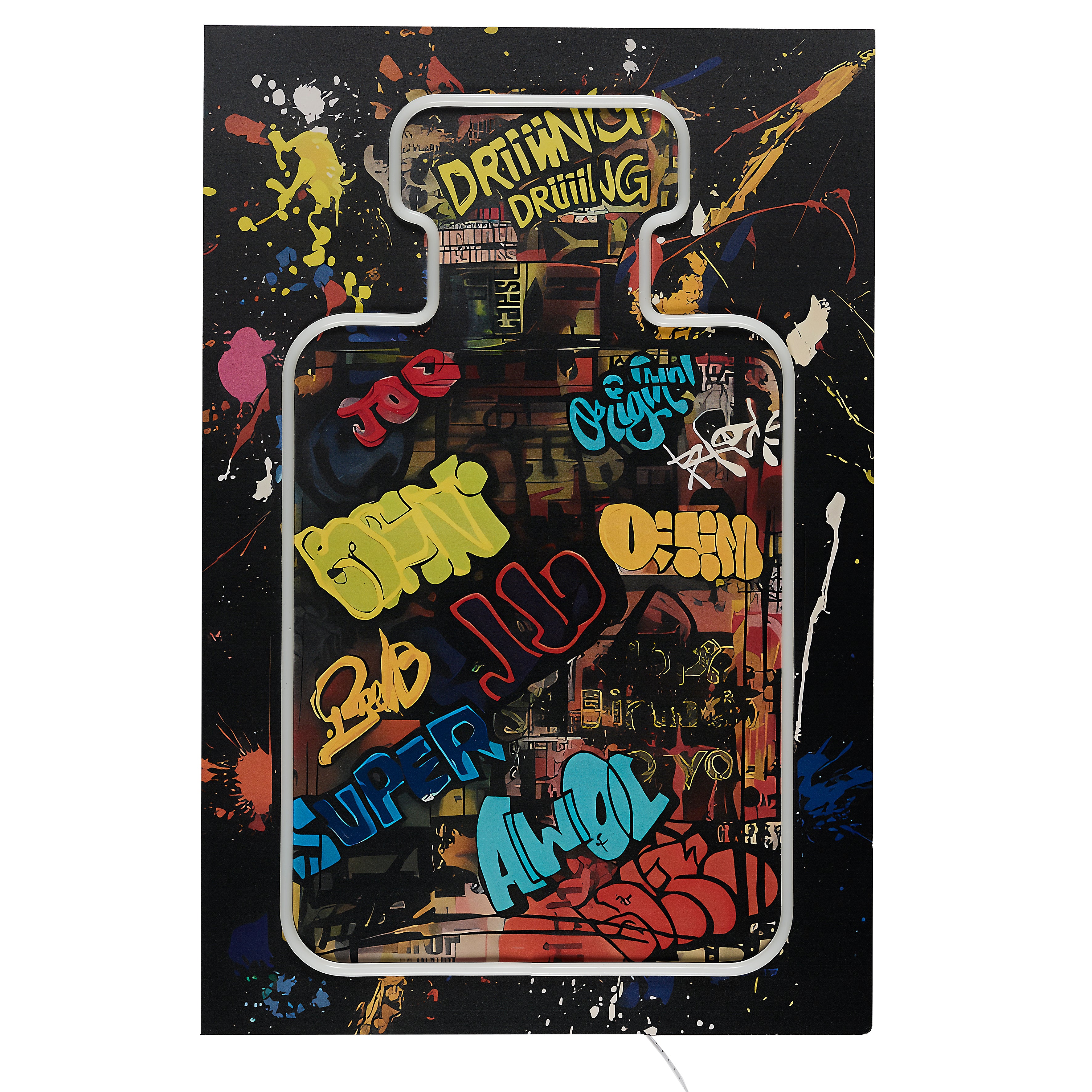 TABLEAU LED FLACON 40X60CM
