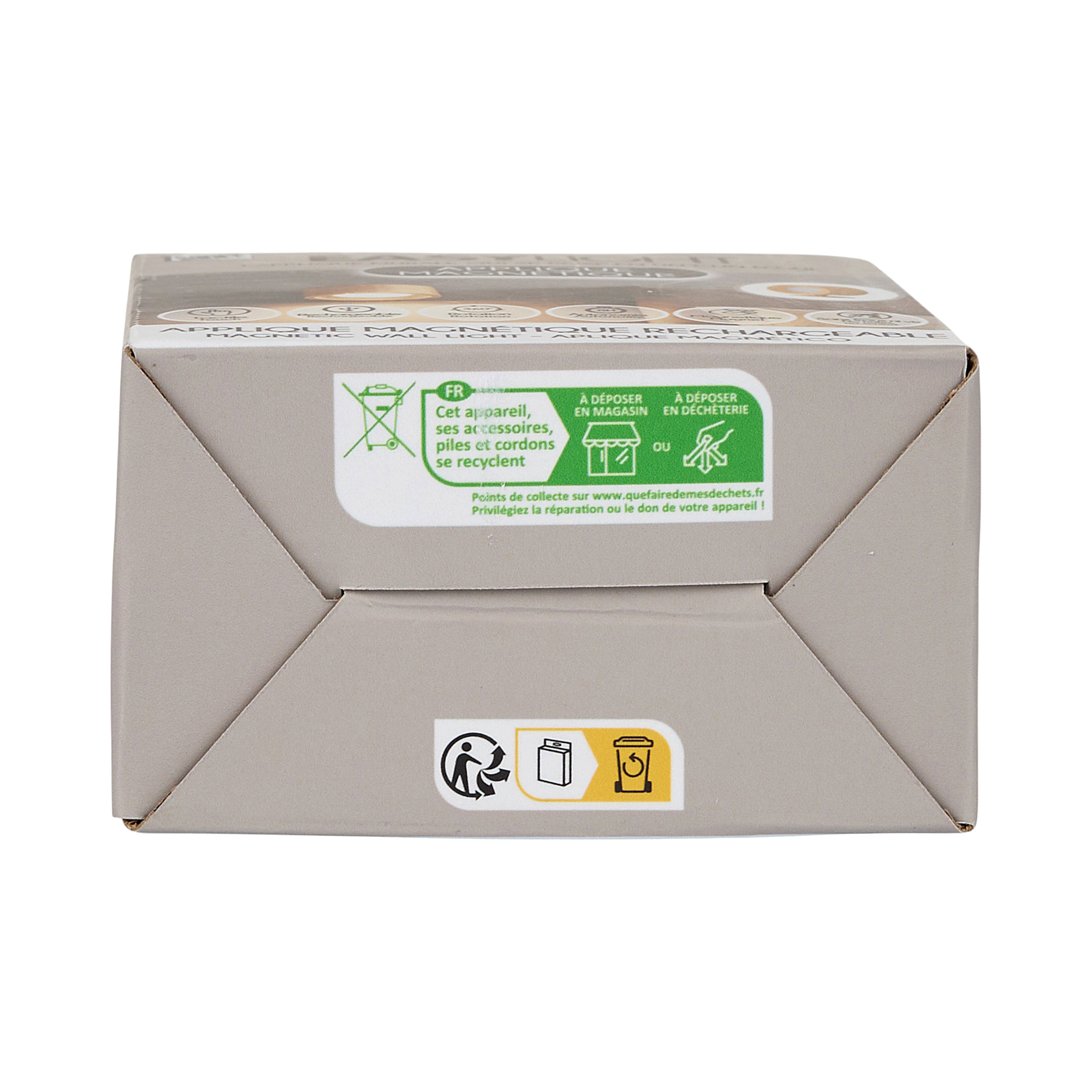 APPLIQUE ROND MAGNETIQUE RECHARGEABLE BOIS