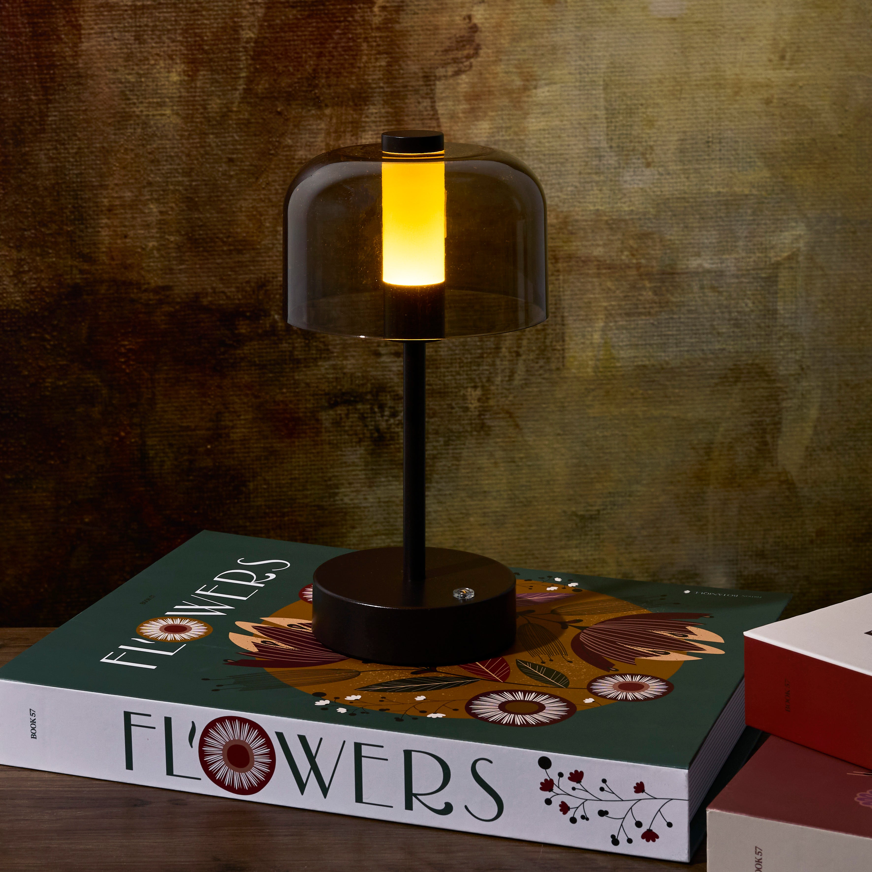 LAMPE DE TABLE TACTILE RECHARGEABLE MARRON