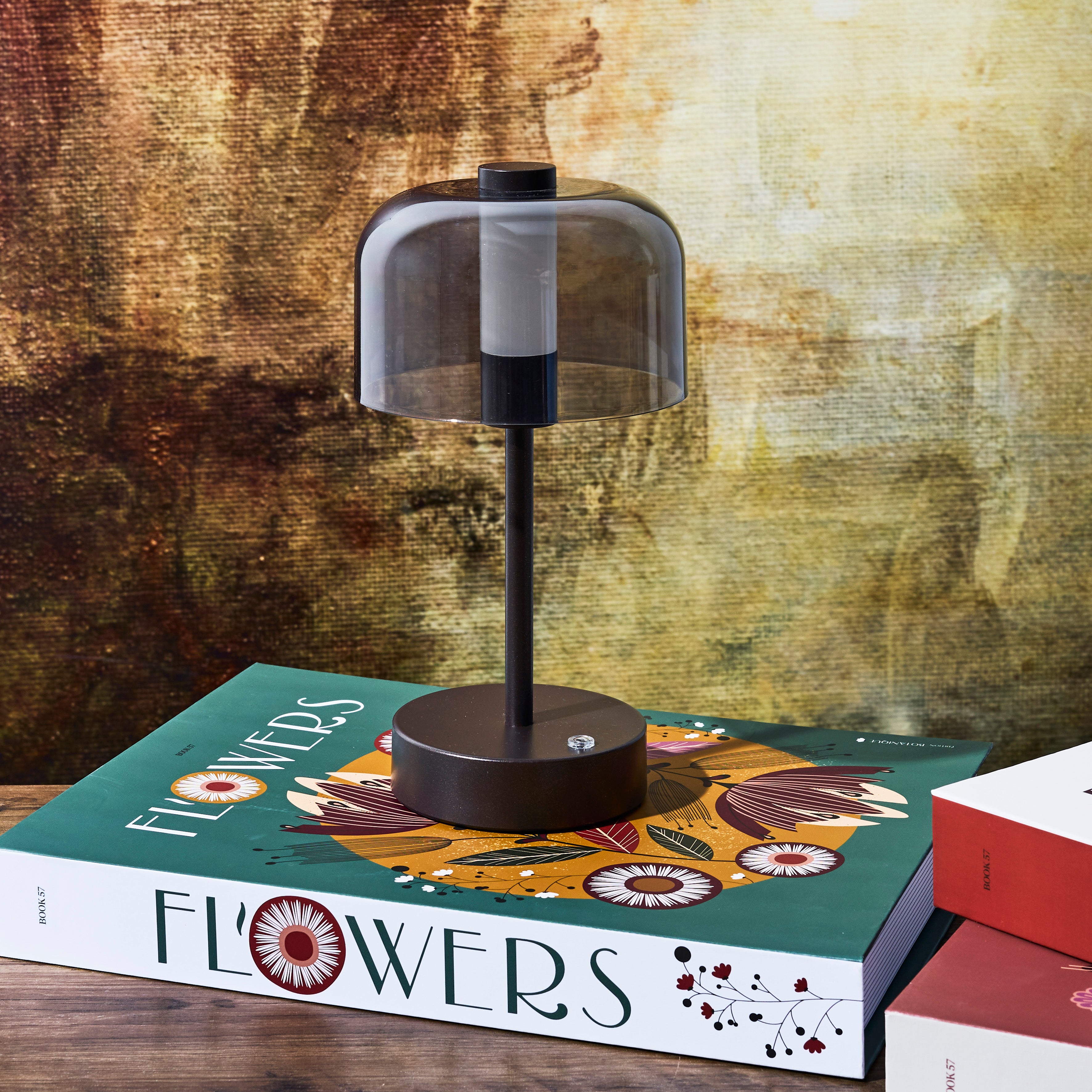 LAMPE DE TABLE TACTILE RECHARGEABLE MARRON