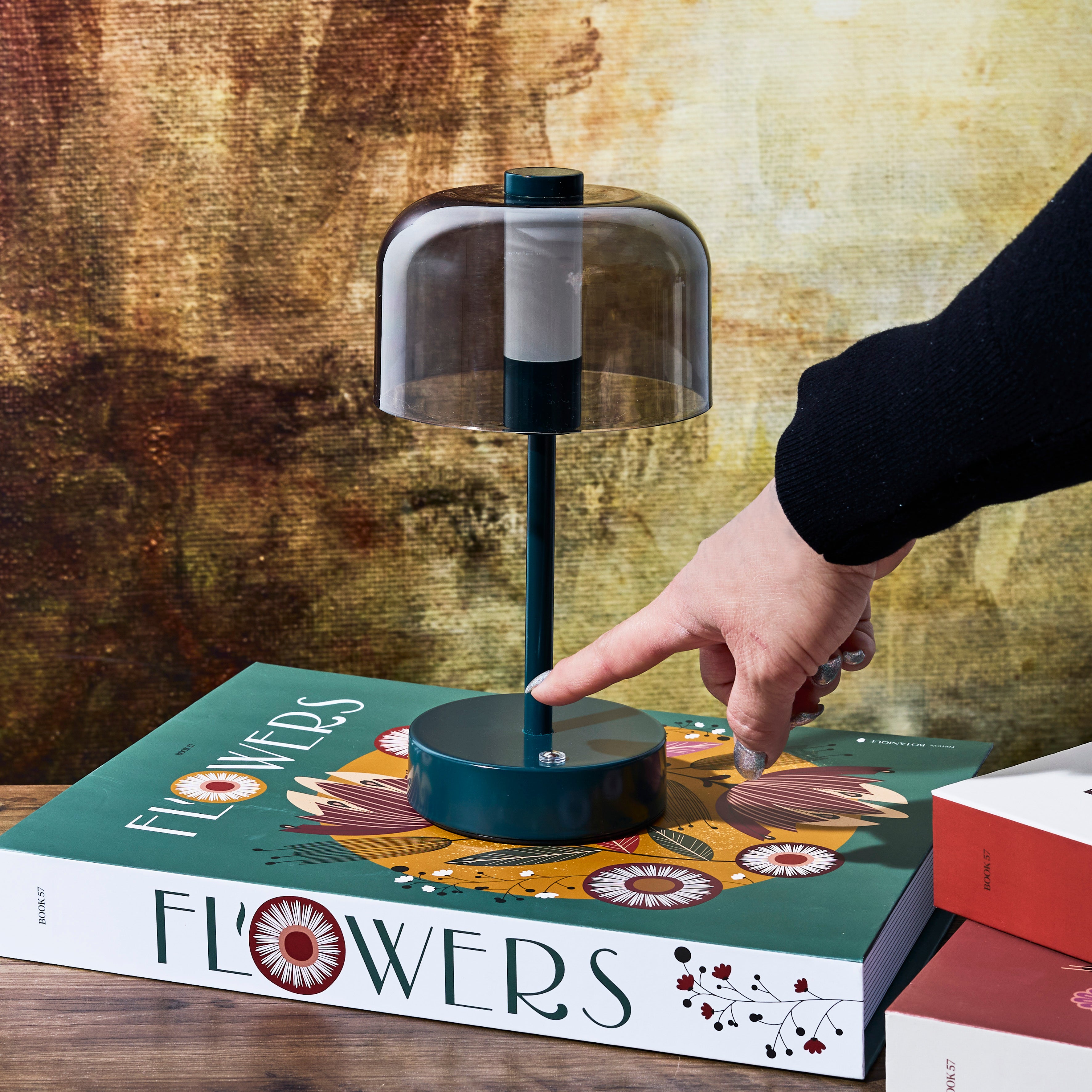 LAMPE DE TABLE TACTILE RECHARGEABLE ET VERT