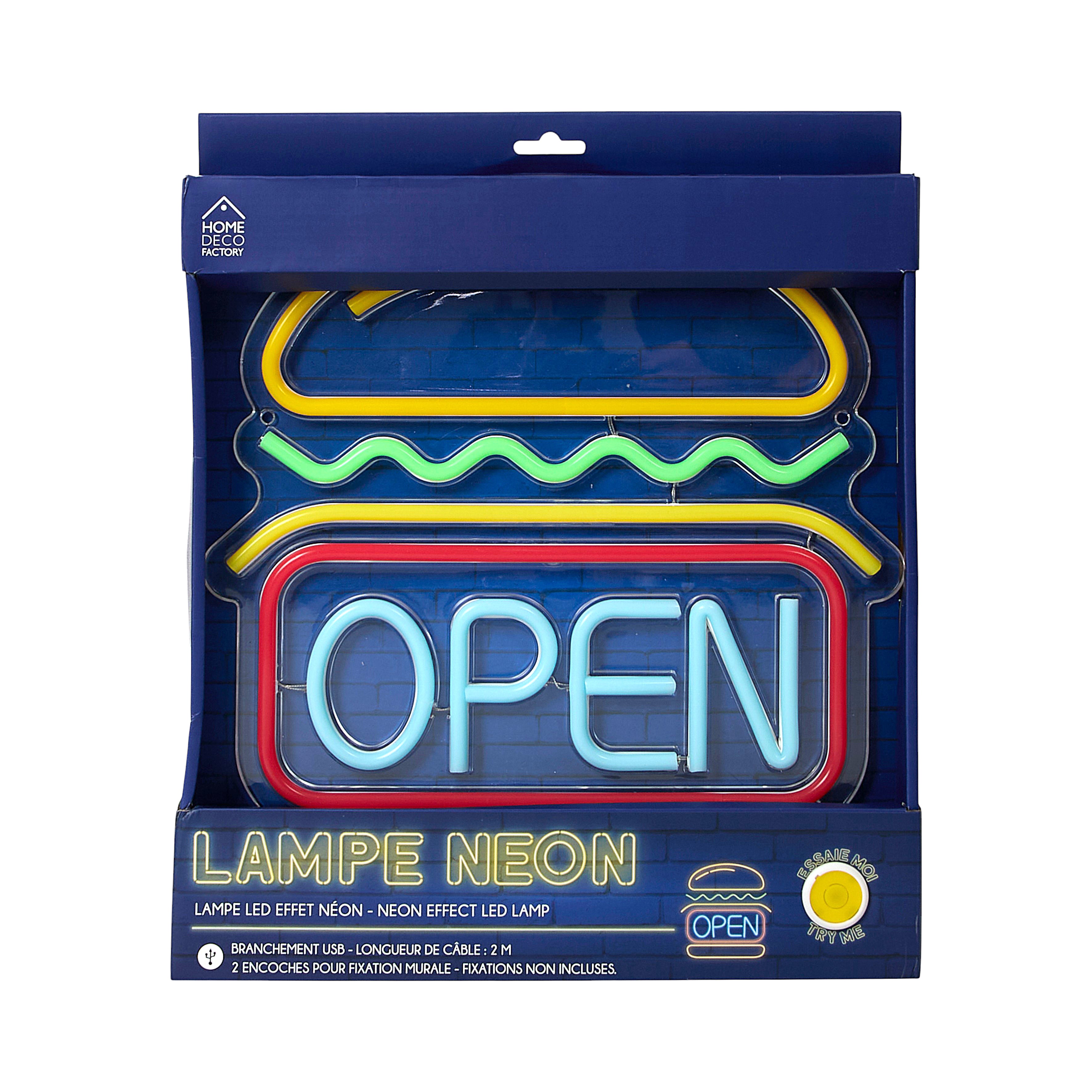 LAMPE LED EFFET NEON BURGER