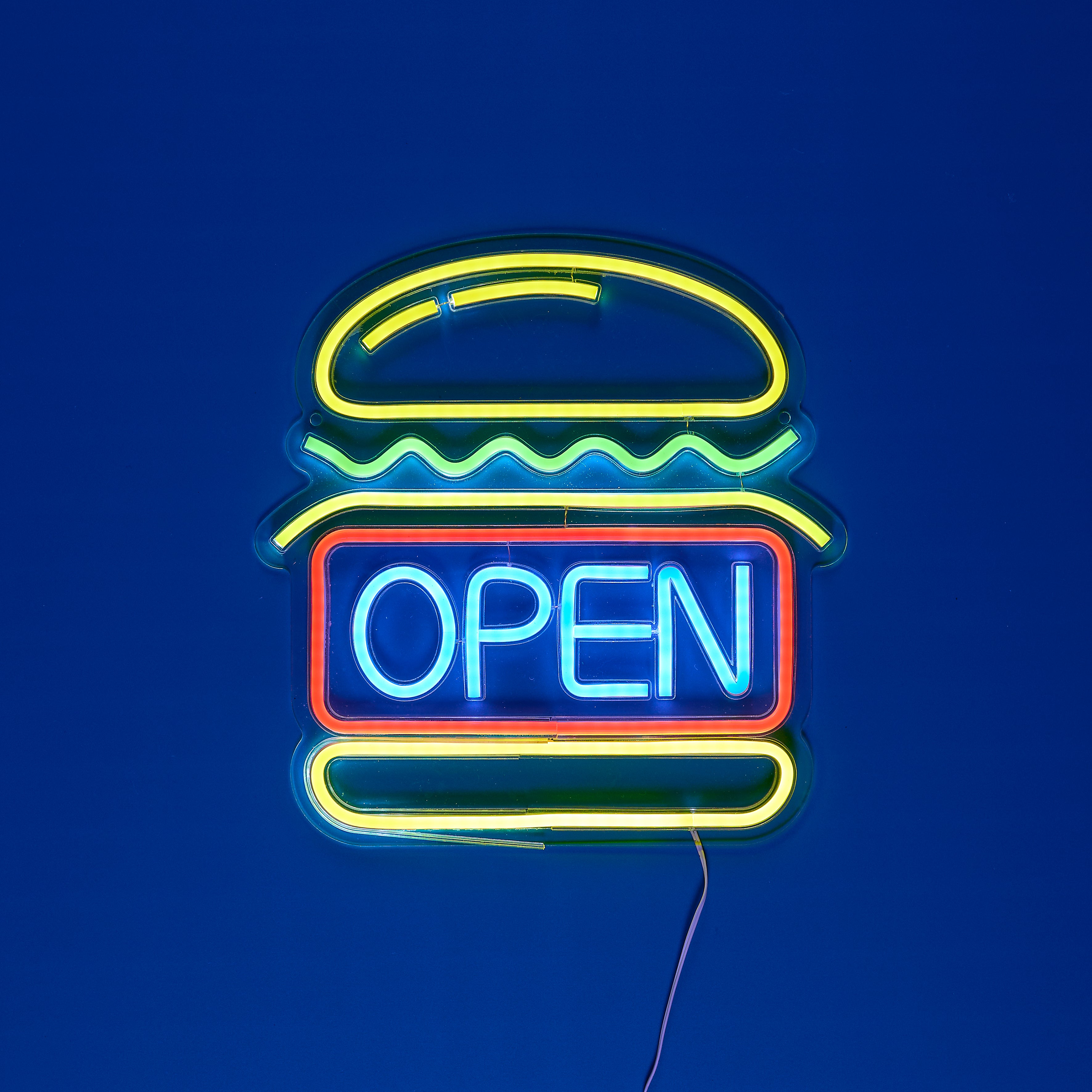 LAMPE LED EFFET NEON BURGER