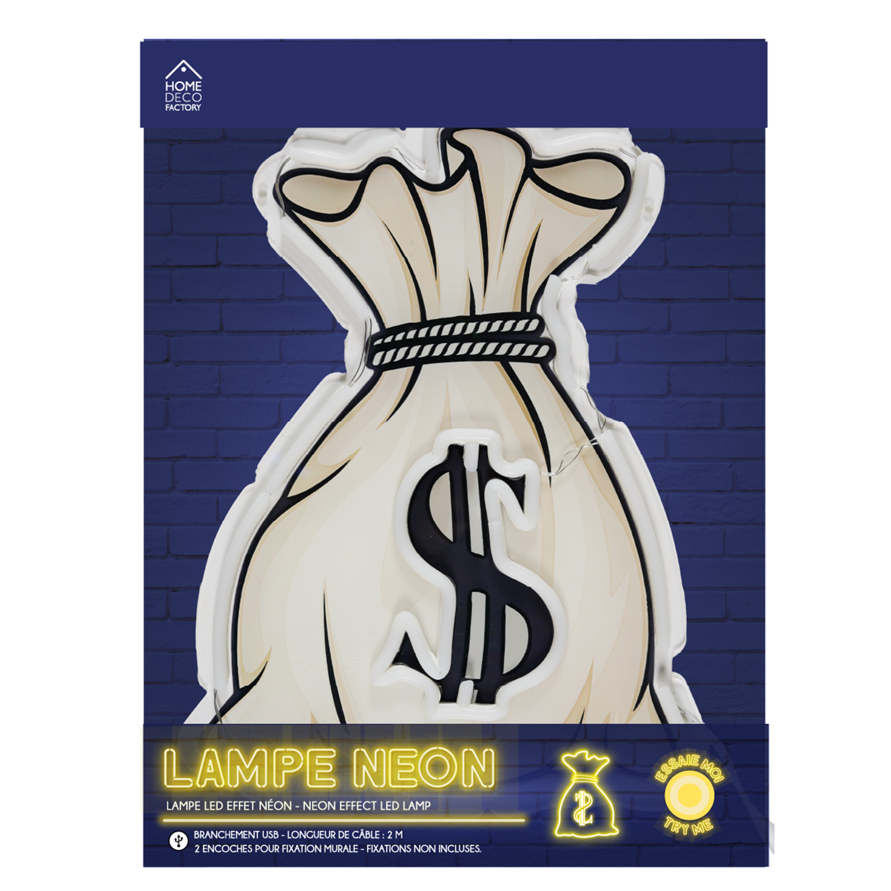 LAMPE LED EFFET NEON DOLLAR