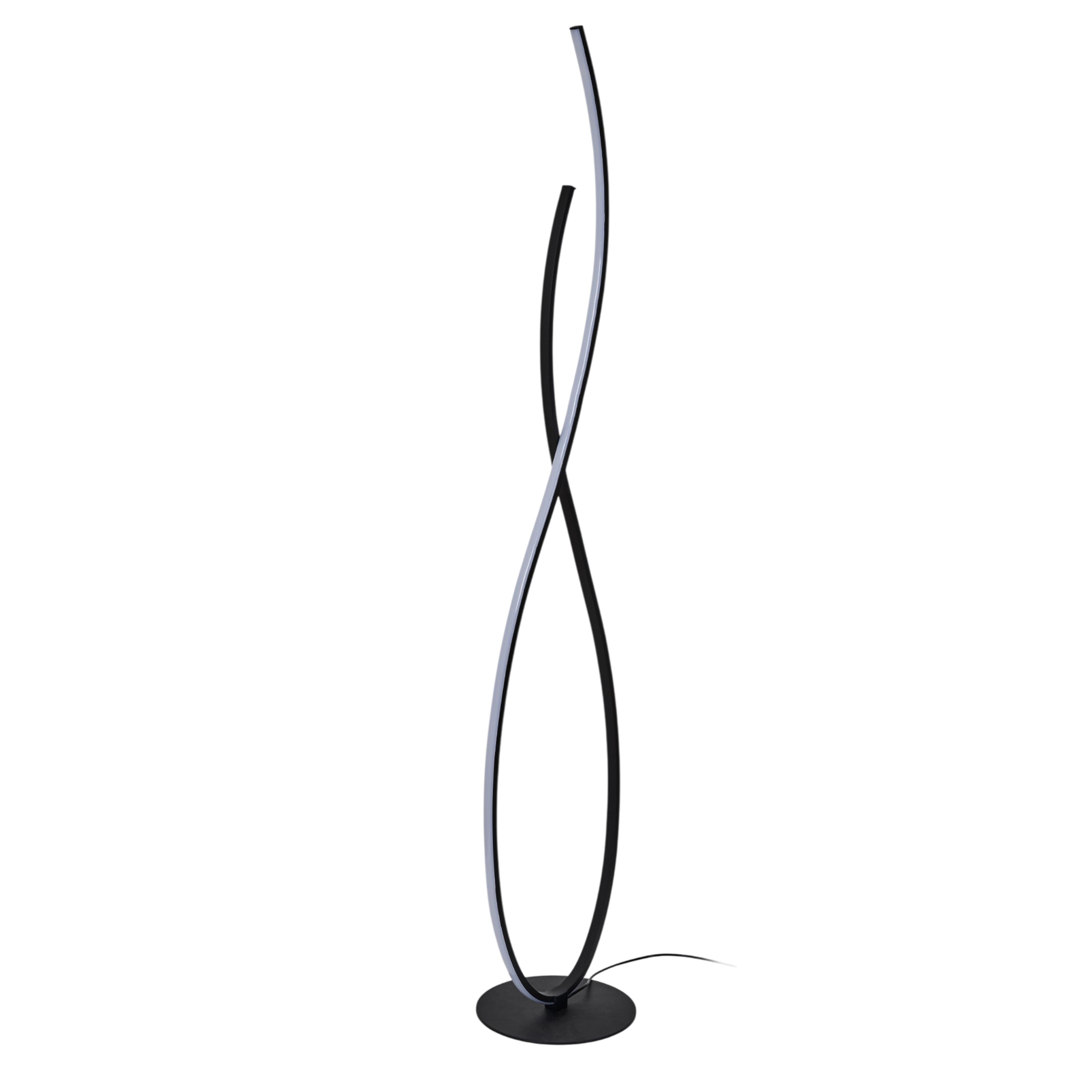 LAMPE DESIGN SPIRALE NOIR 1M20
